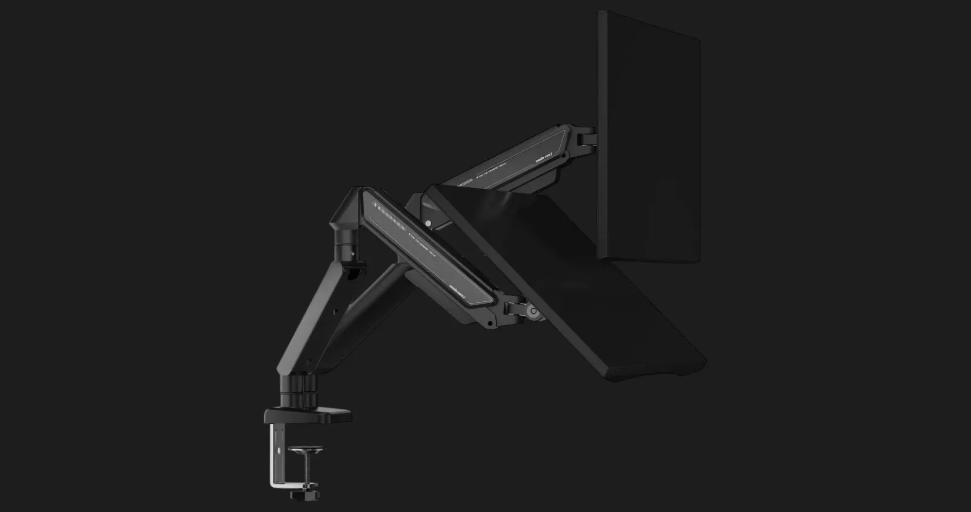 Настільне кріплення для монітора Anda Seat Stealth II Duo (17-32'') (Black/White) (UA)