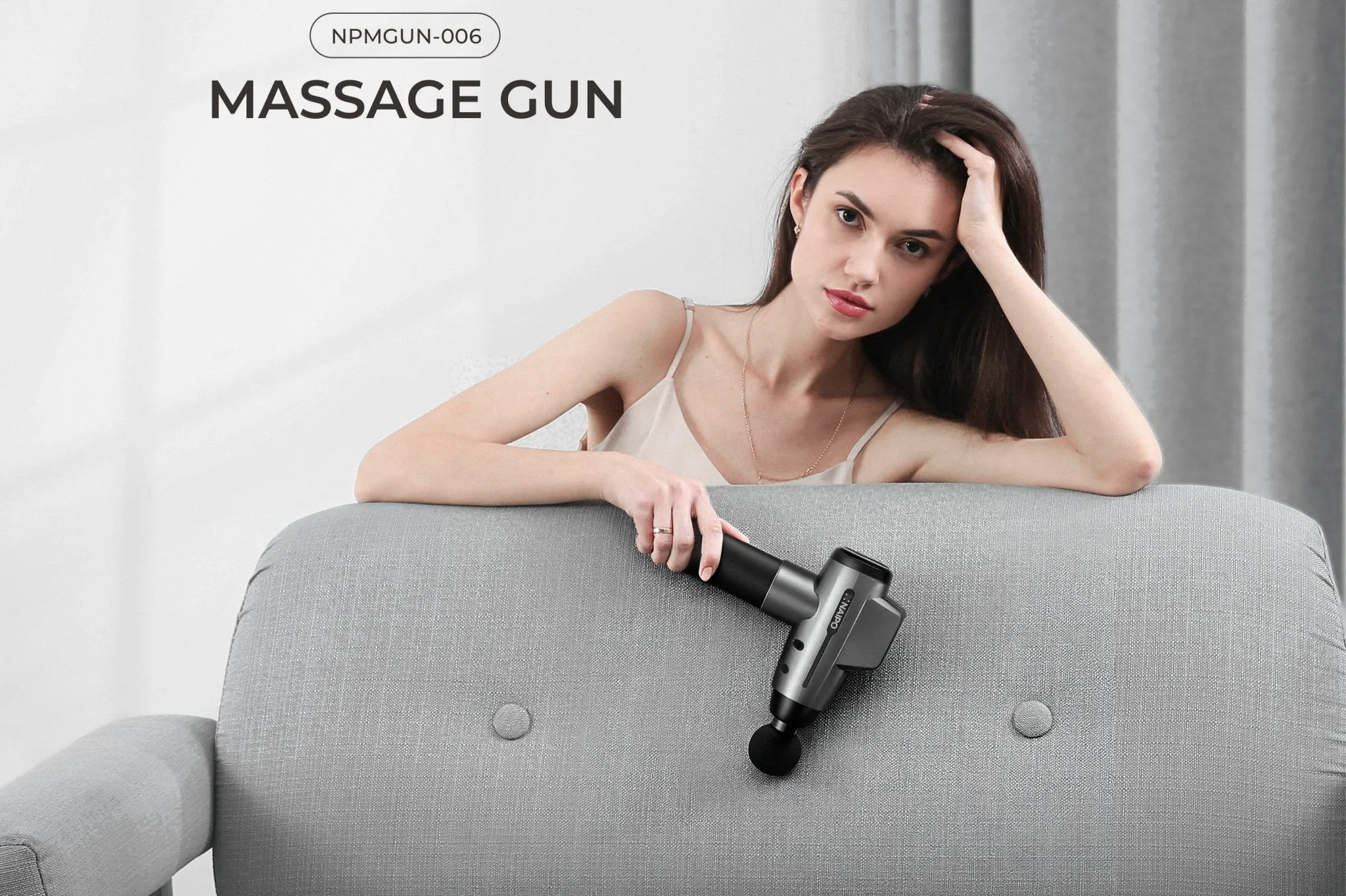 Перкусійний масажер Naipo NPMGUN-006 (Black)