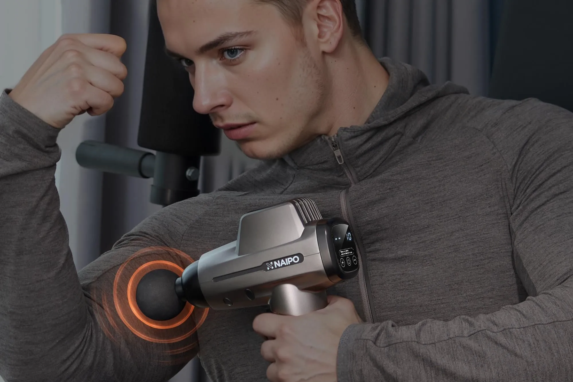 Перкуссионный массажер Naipo NPMGUN-006 (Black)