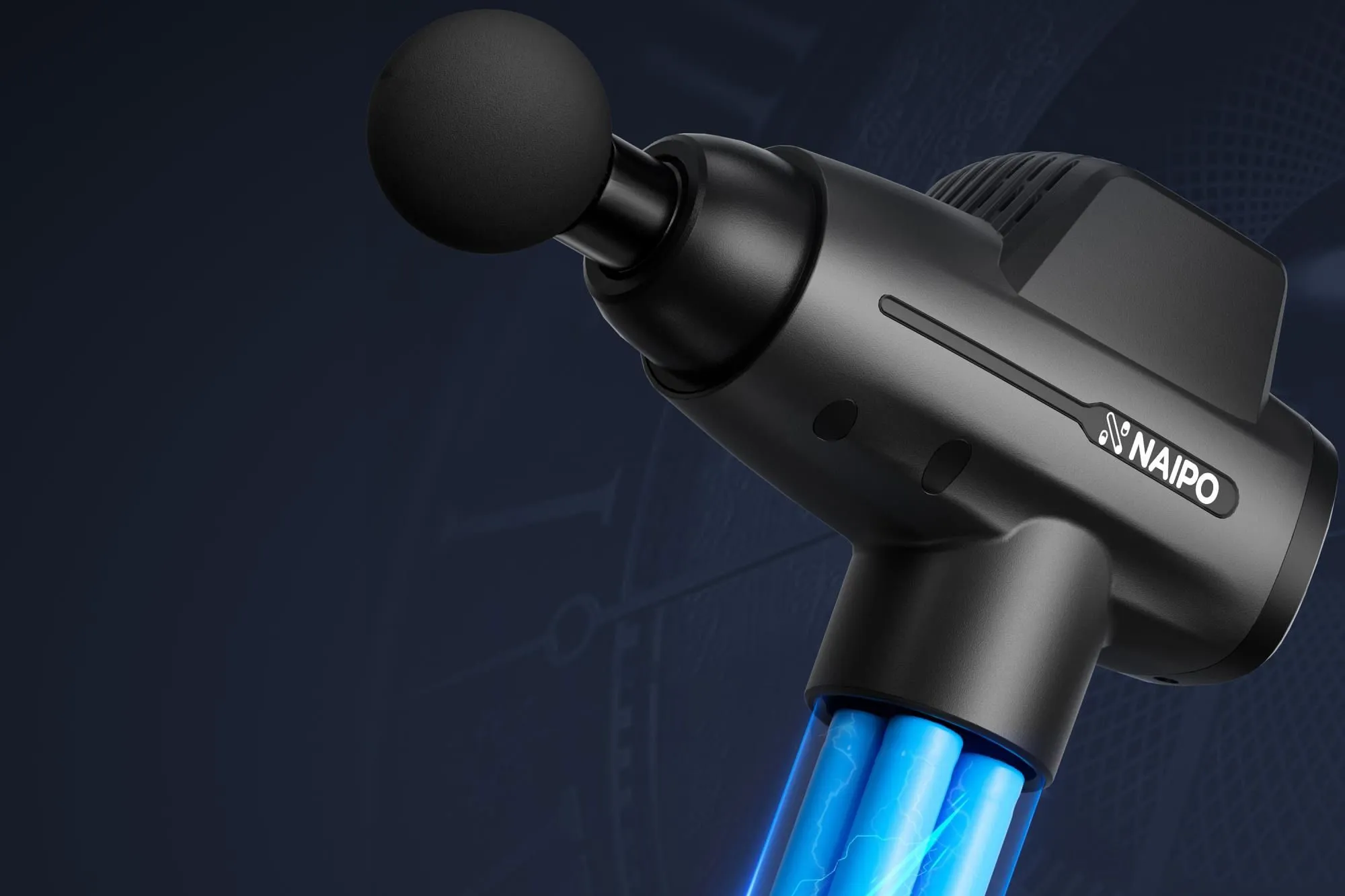 Перкуссионный массажер Naipo NPMGUN-006 (Black)