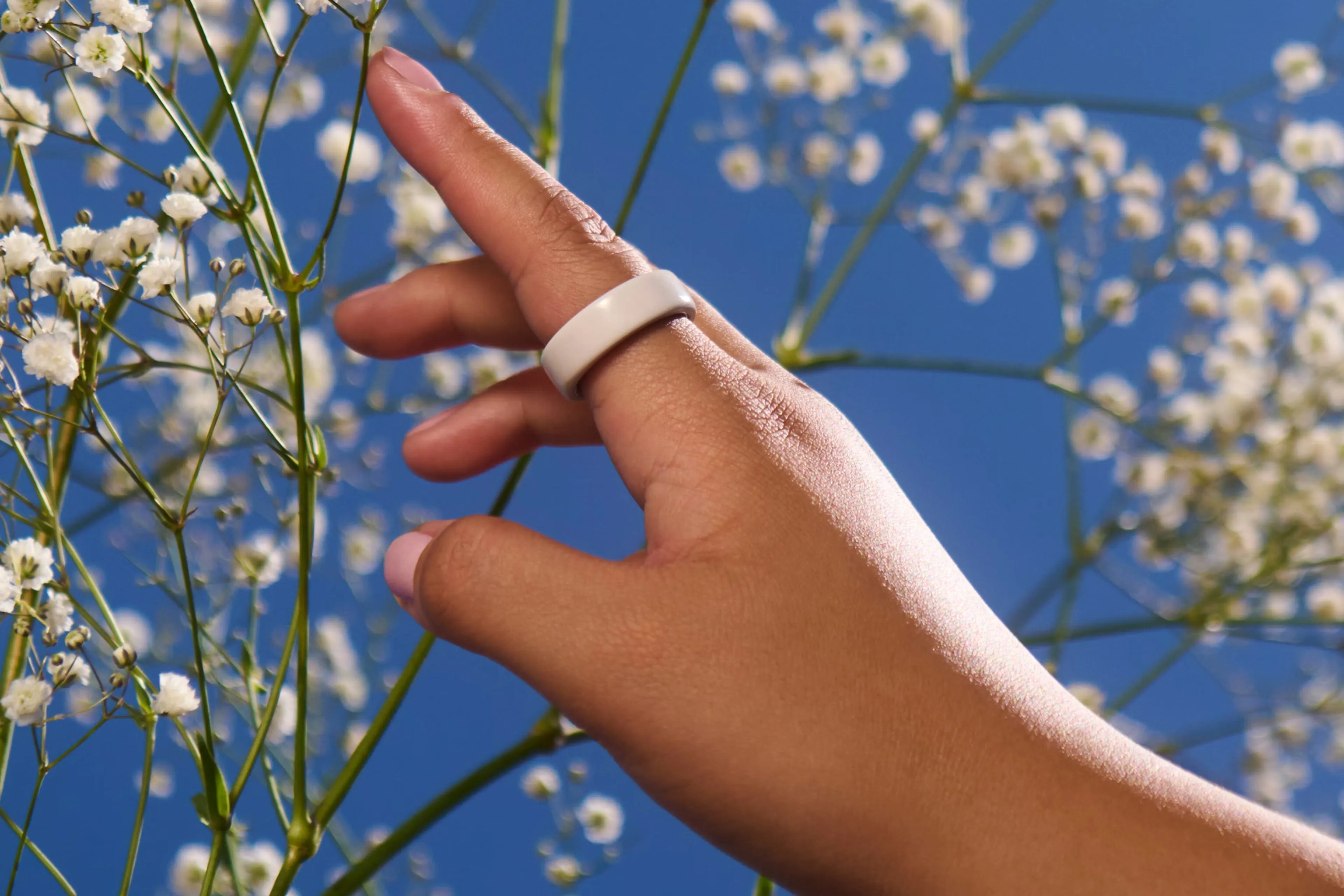 Смарт-кільце Oura Ring 4 Ceramic Cloud Size 9