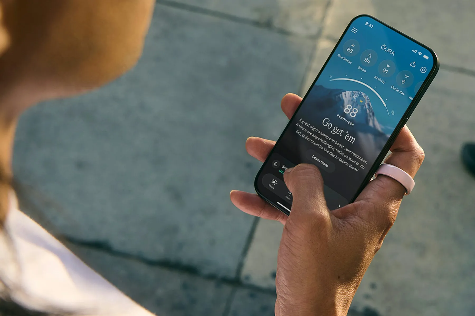 Смарт-кільце Oura Ring 4 Ceramic Cloud Size 9