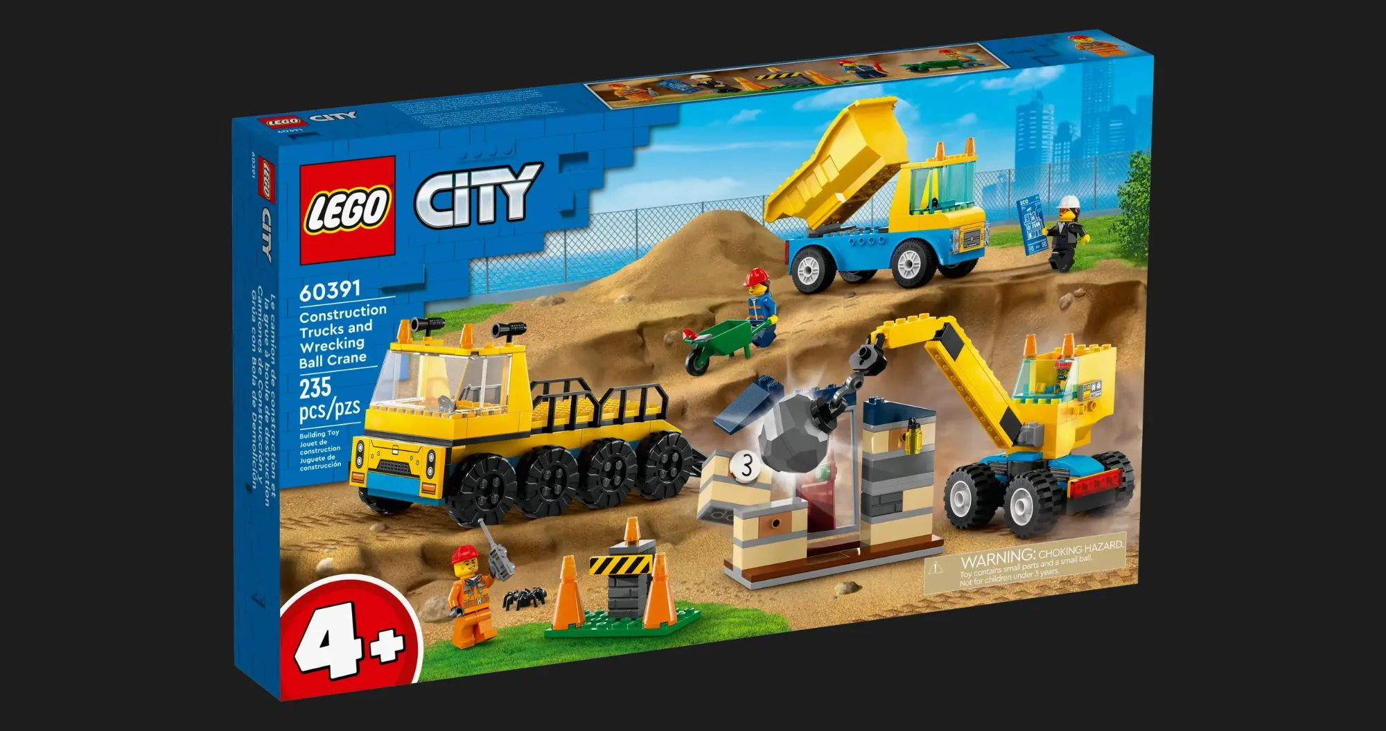 Конструктор LEGO City Construction Trucks and Wrecking Ball Crane (60391)