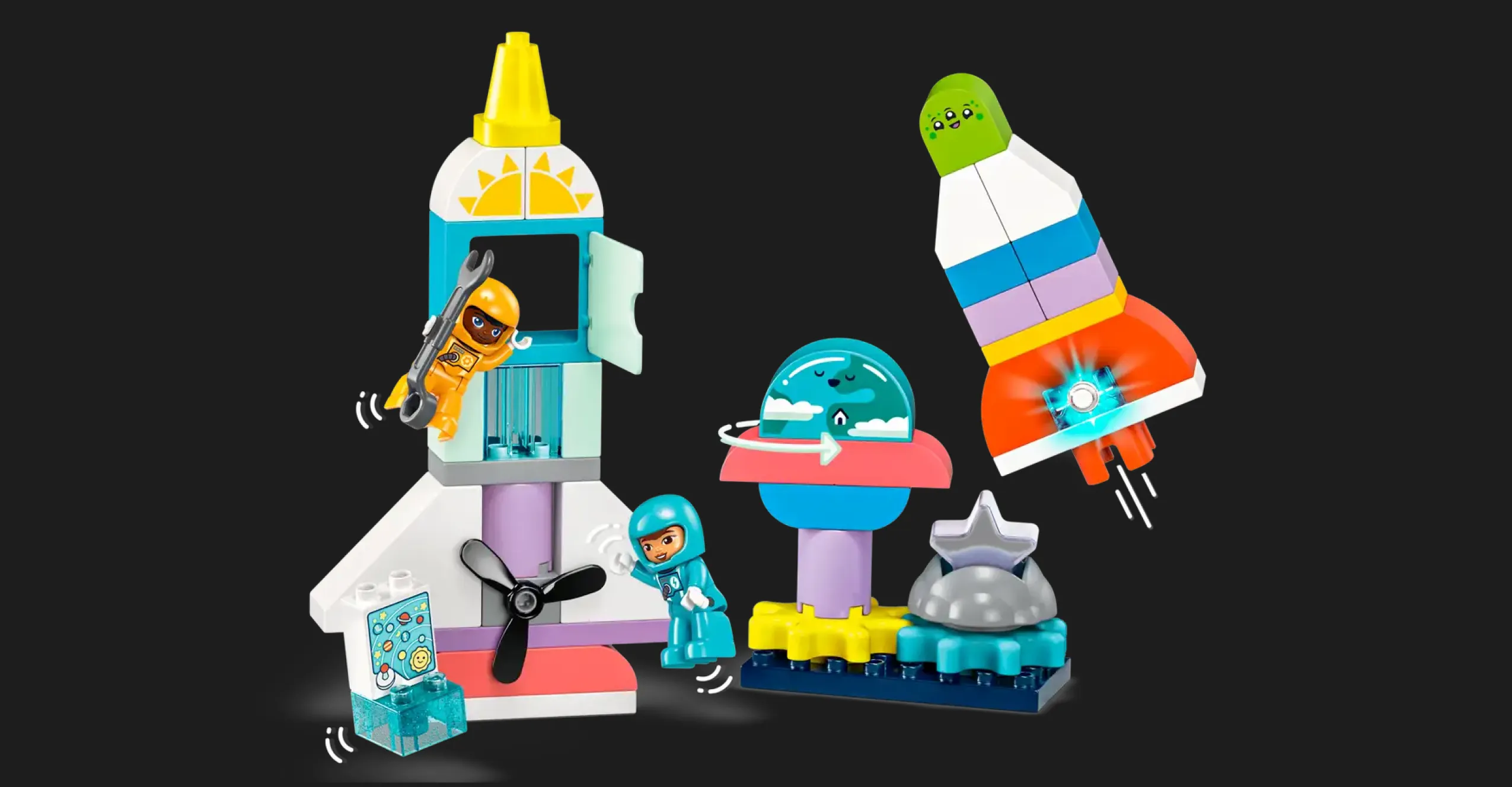 Конструктор LEGO DUPLO Приключения на космическом шаттле 3-в-1 (10422)