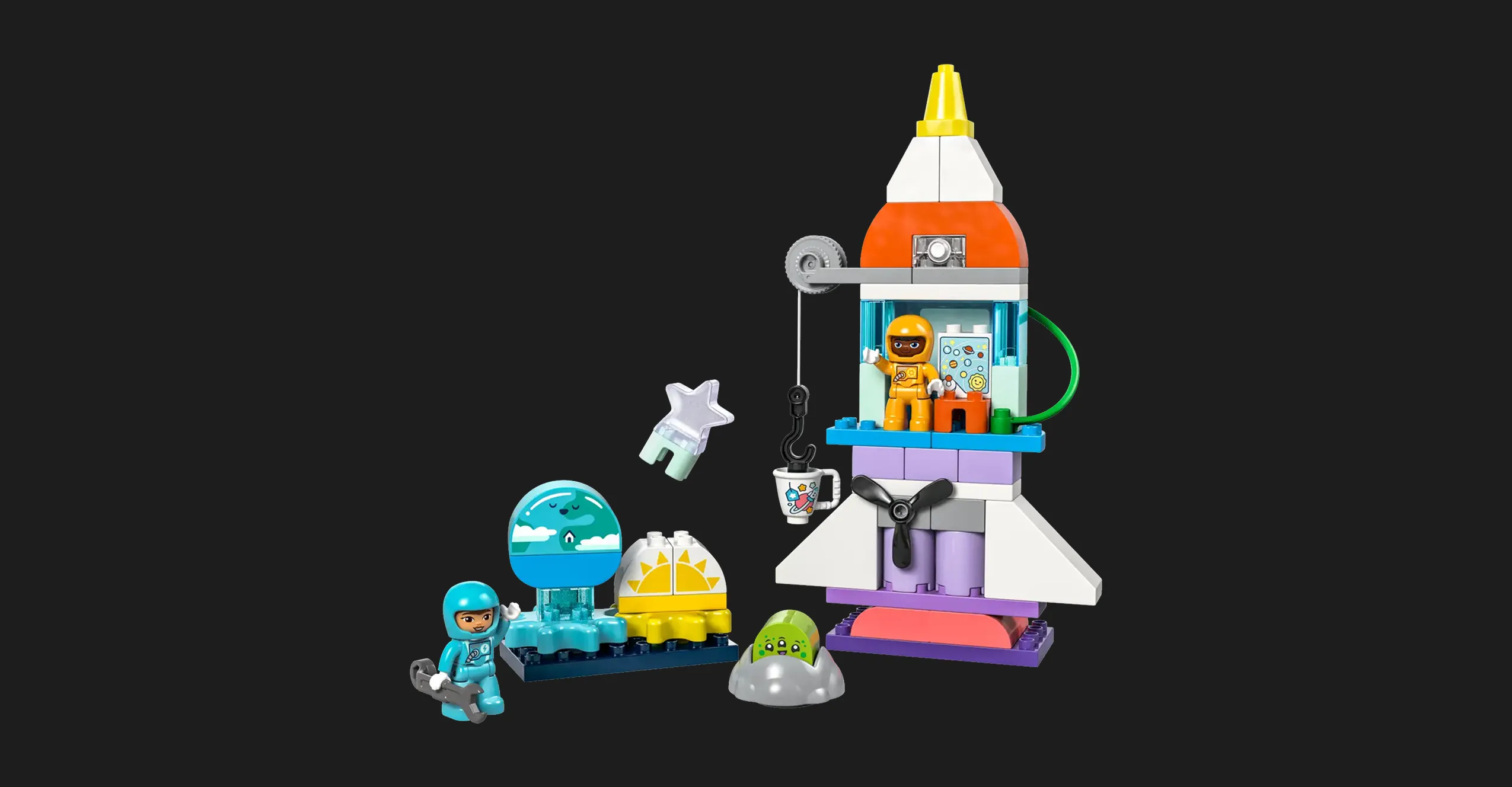 Конструктор LEGO DUPLO Приключения на космическом шаттле 3-в-1 (10422)