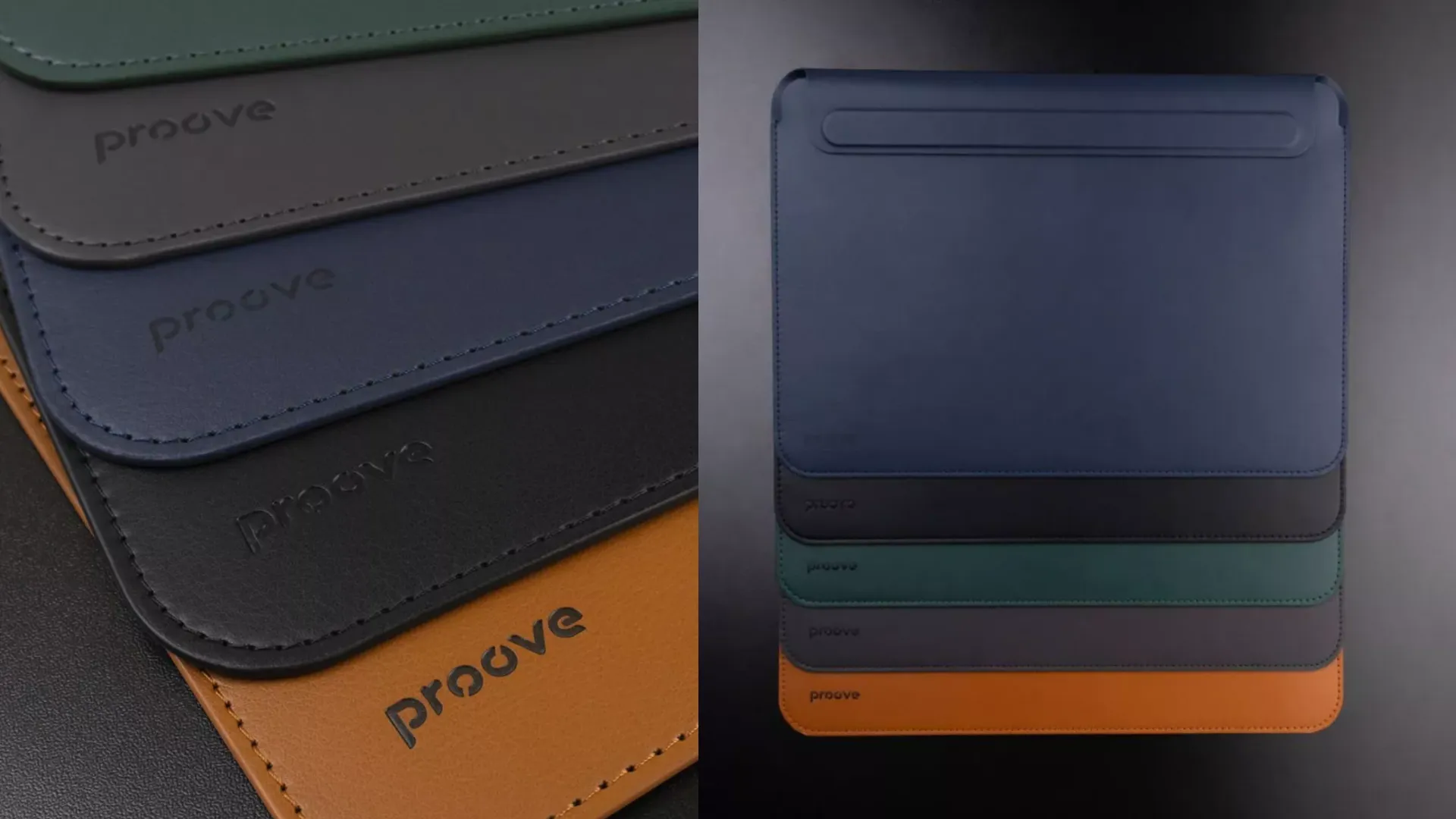 Чехол Proove Leather Sleeve MacBook 13,6"/14,2" (Black)