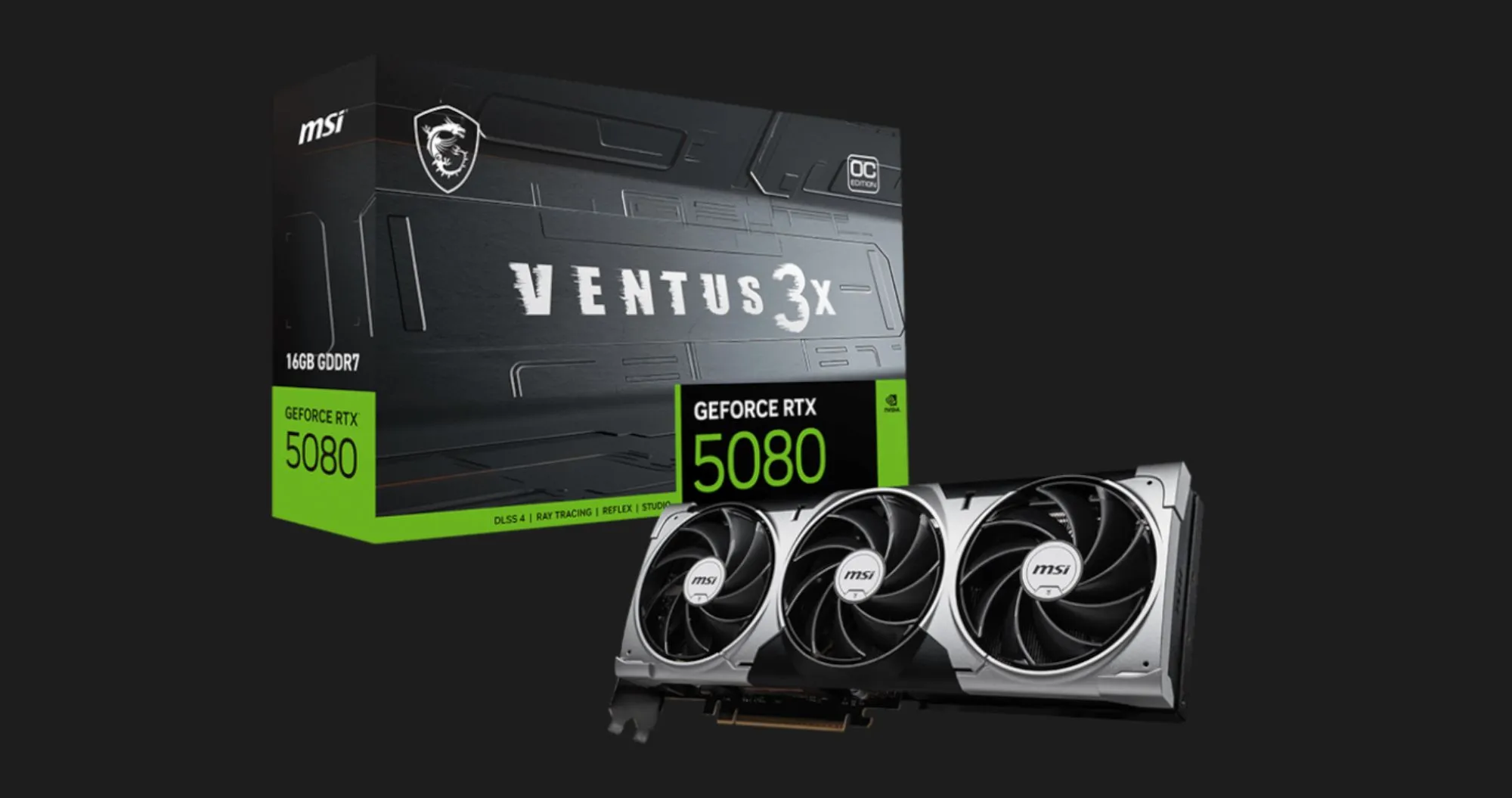 Видеокарта MSI GeForce RTX 5080 Ventus 3X OC 16GB (912-V531-264)