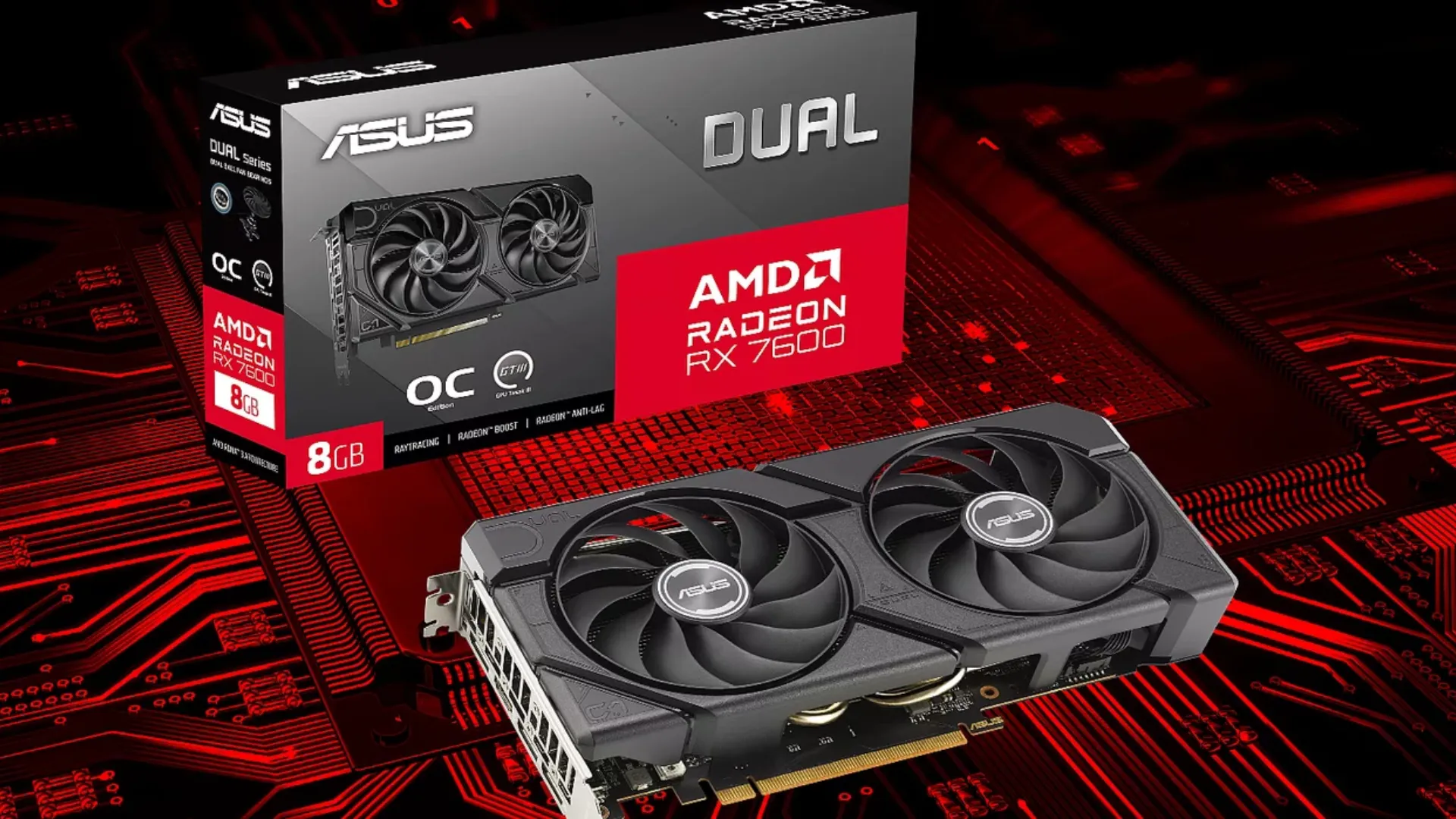 Видеокарта ASUS Radeon RX 7600 Dual EVO 8GB (90YV0LD0-M0NA00)