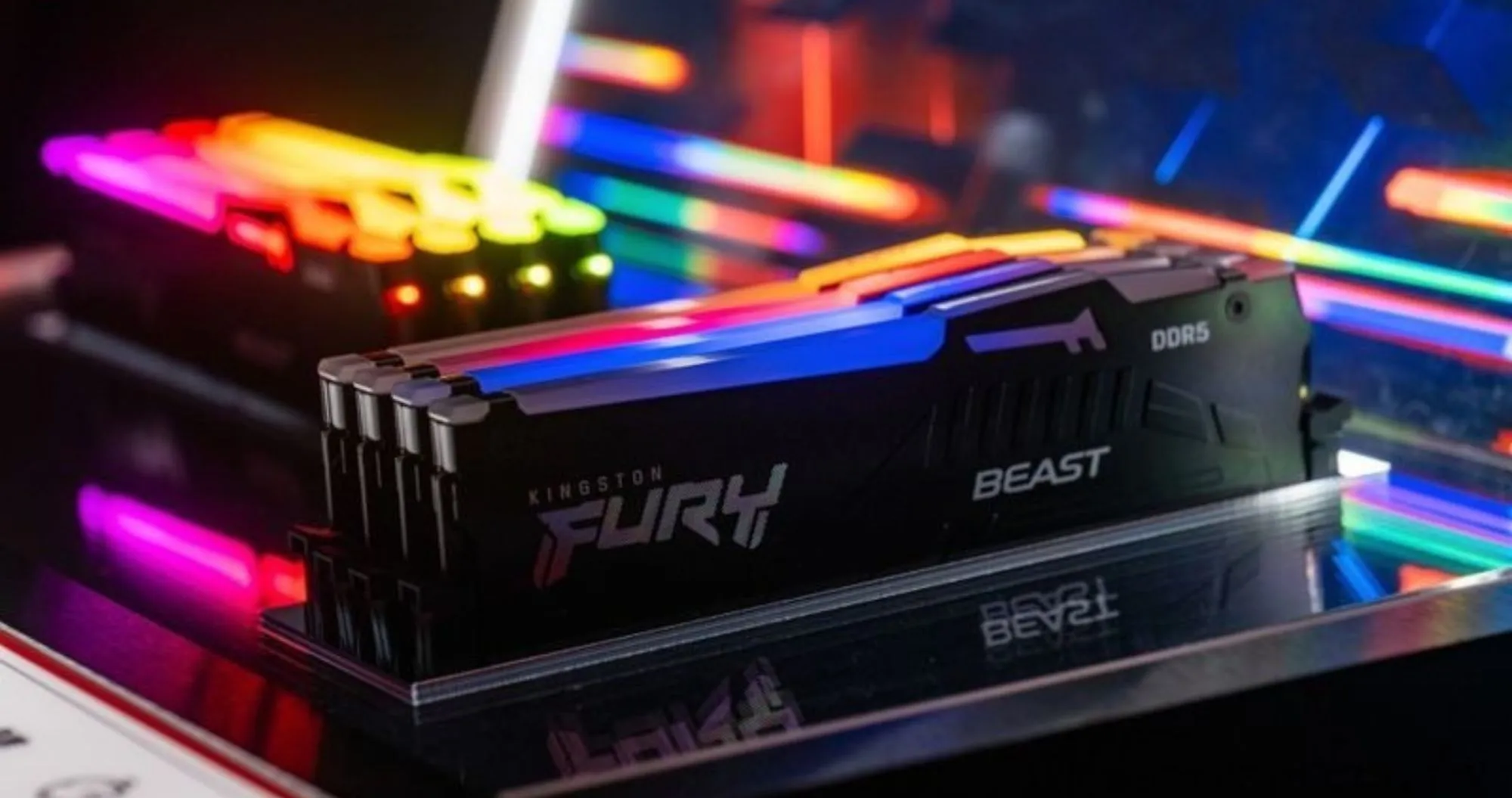 Оперативна памʼять Kingston Fury Beast RGB DDR5 32GB 2x16GB 5600MHz (KF556C40BBAK2-32)