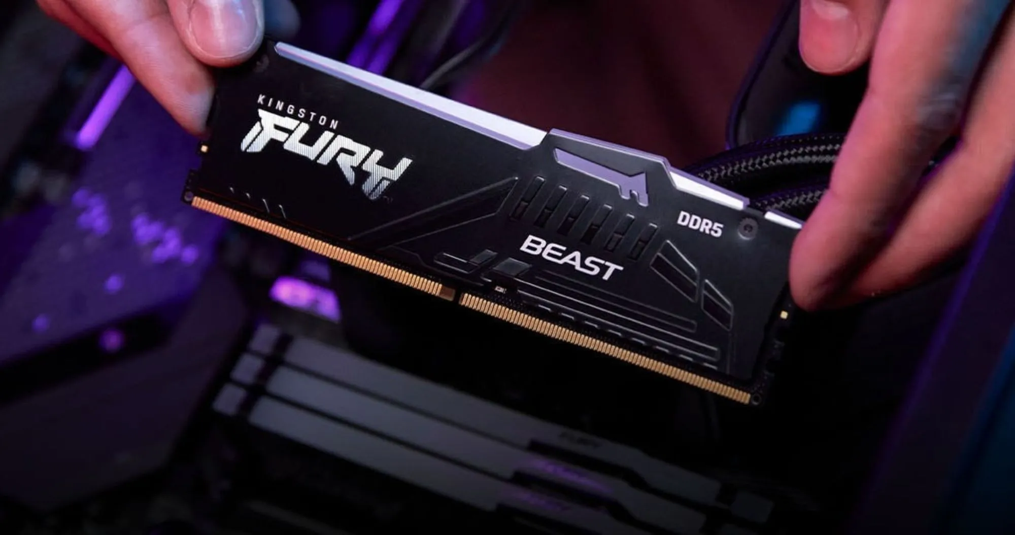 Оперативна памʼять Kingston Fury Beast RGB DDR5 32GB 2x16GB 5600MHz (KF556C40BBAK2-32)