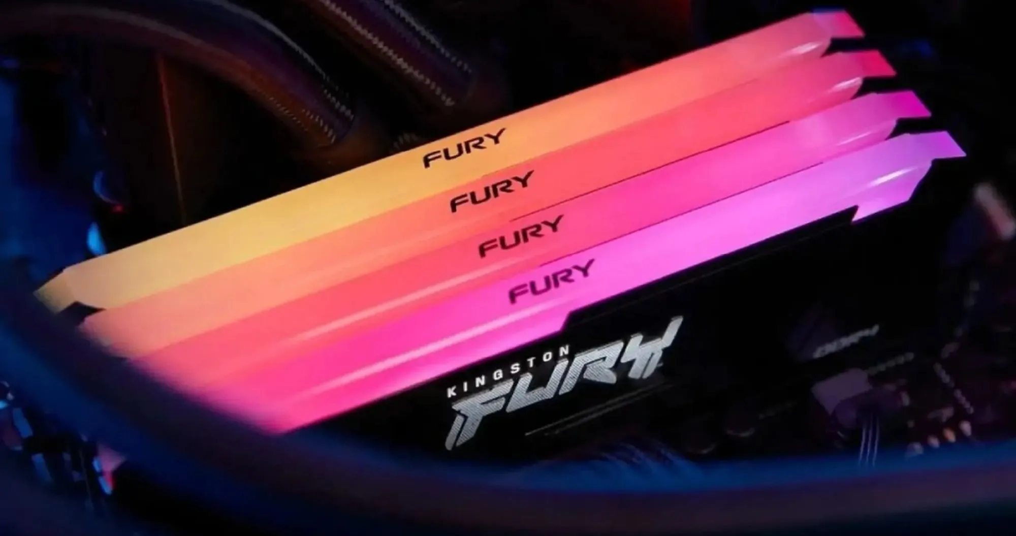 Оперативна памʼять Kingston Fury Beast RGB DDR4 16GB 1x16GB 3200MHz (KF432C16BB12A/16WP)