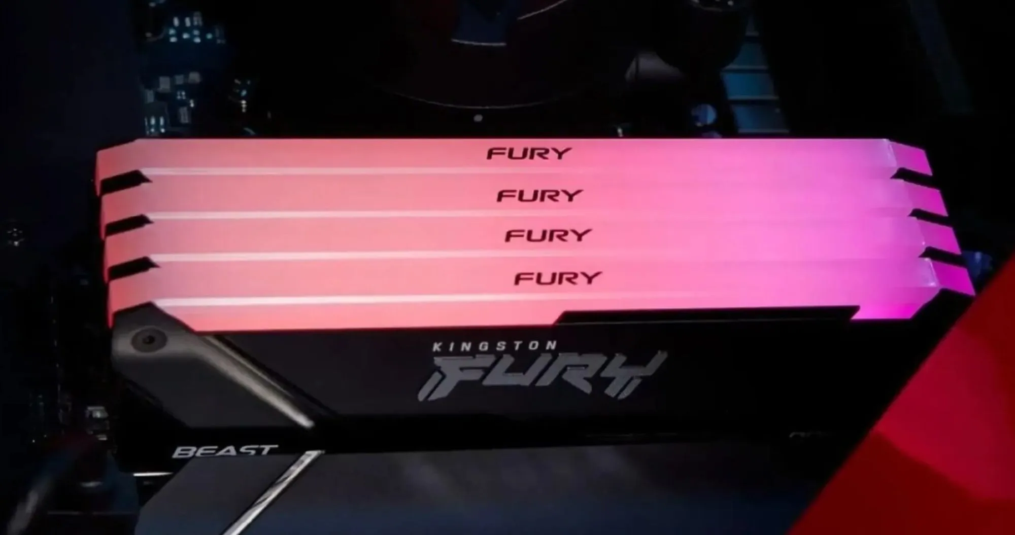 Оперативна памʼять Kingston Fury Beast RGB DDR4 16GB 1x16GB 3200MHz (KF432C16BB12A/16WP)