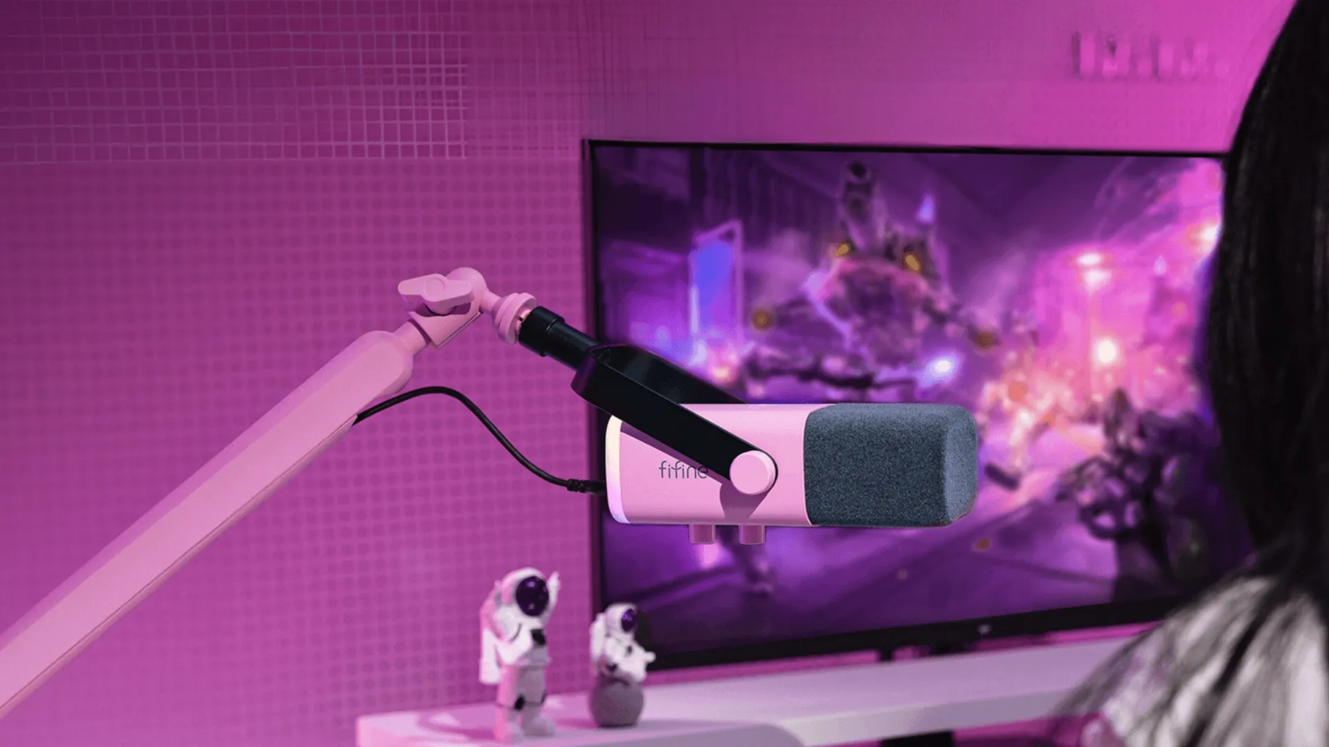 Микрофон Fifine TAM8P (Pink) (UA)