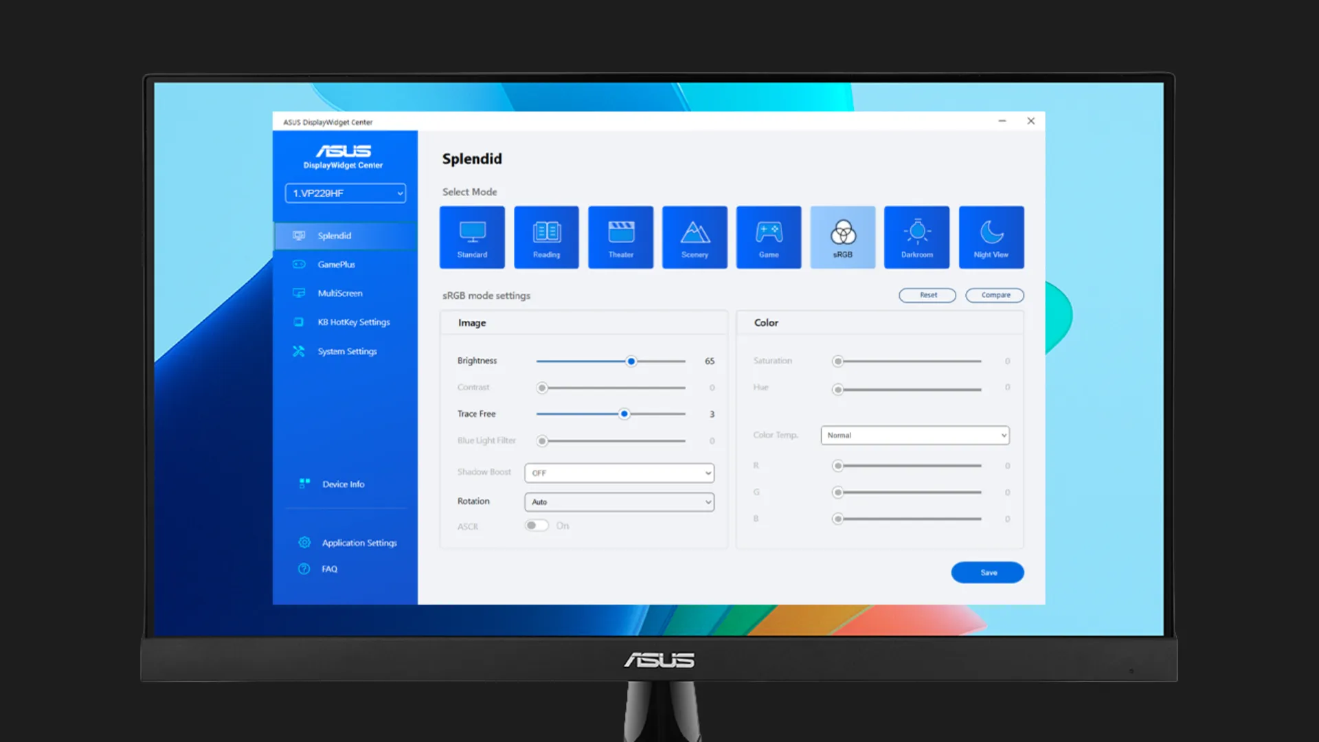Монітор Asus 21.45" VP227HF VA 100Hz 90LM0880-B01O71 (UA)
