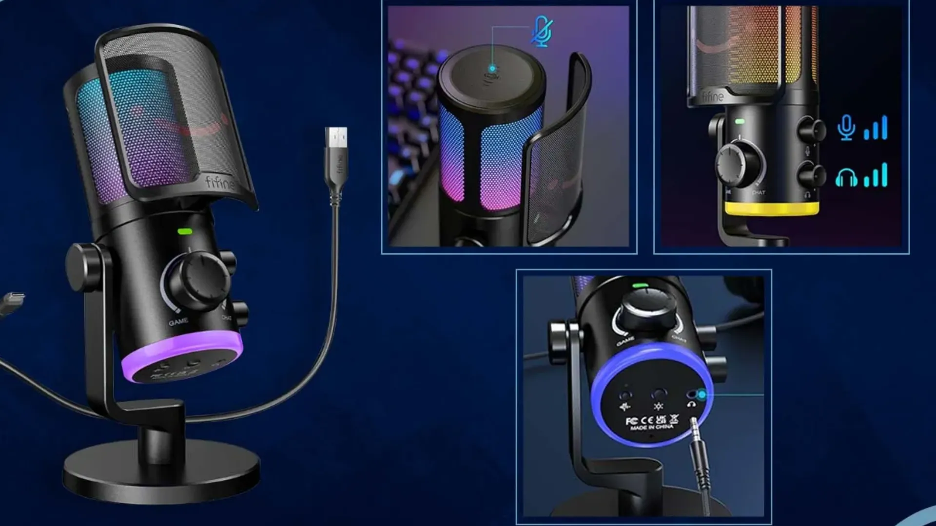 Мікрофон Fifine AM6W (White) (UA)