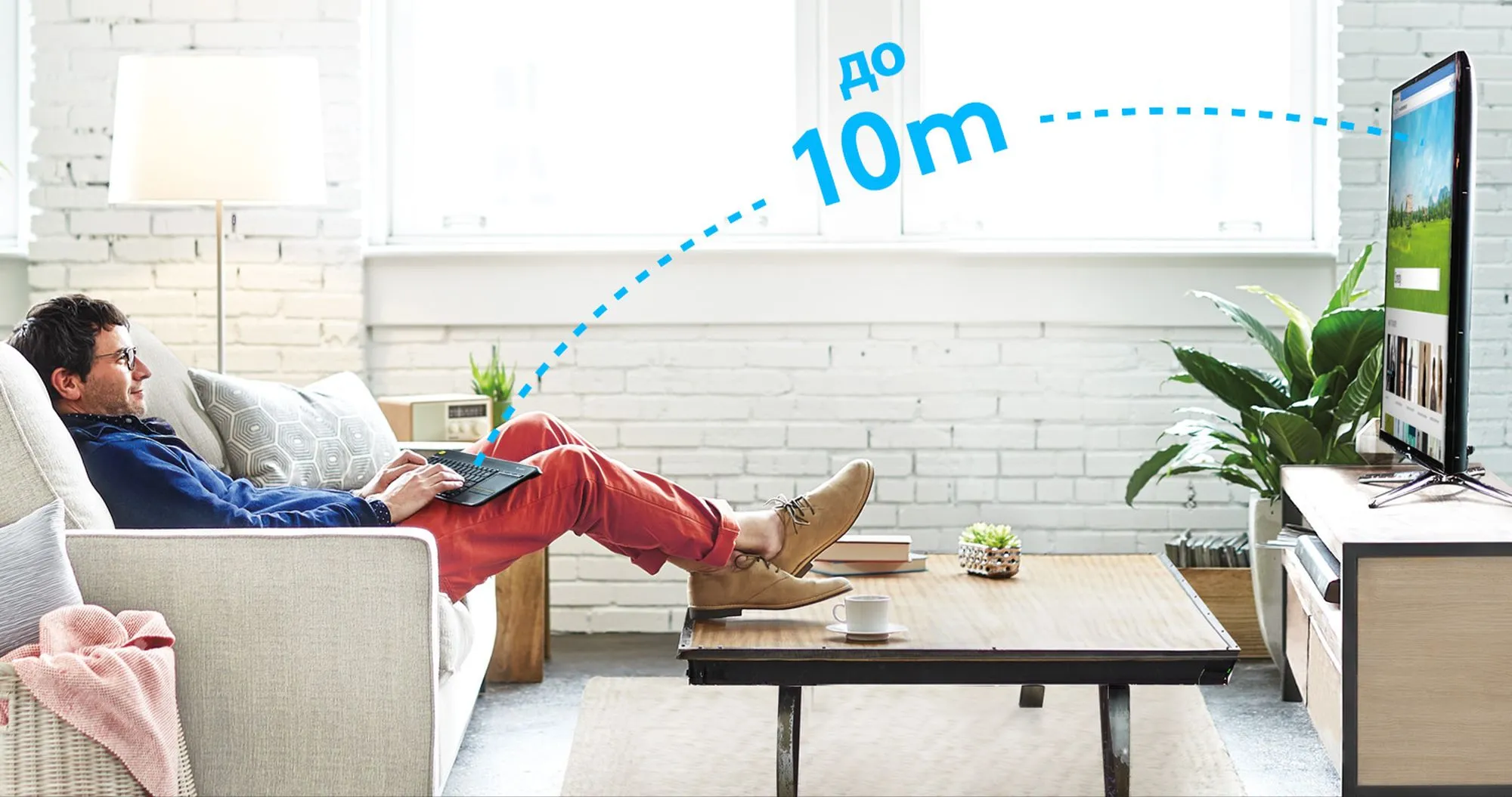 Клавіатура бездротова Logitech K400 Plus (Black) (UA)