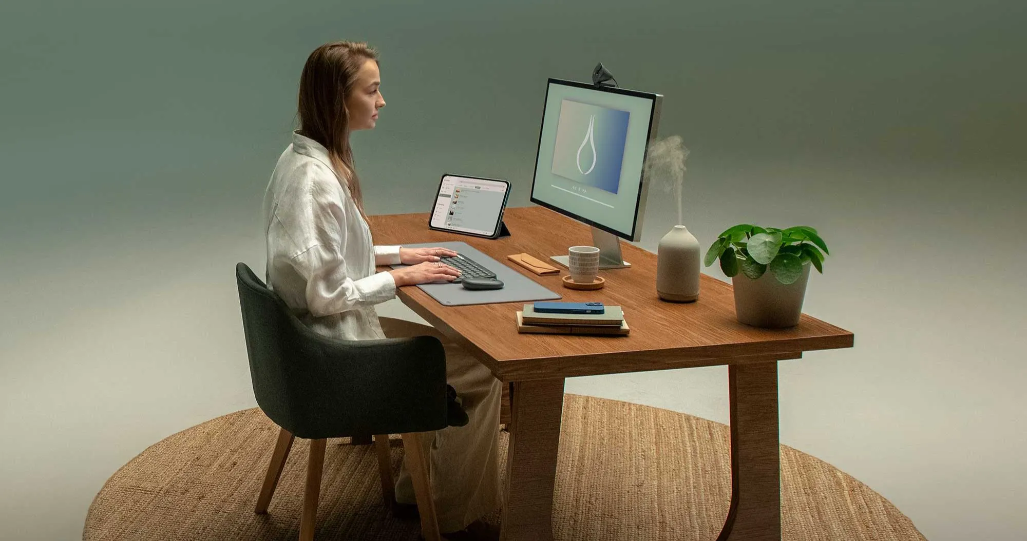 Комплект Logitech Pebble 2 Combo for Mac (Graphite) (UA)