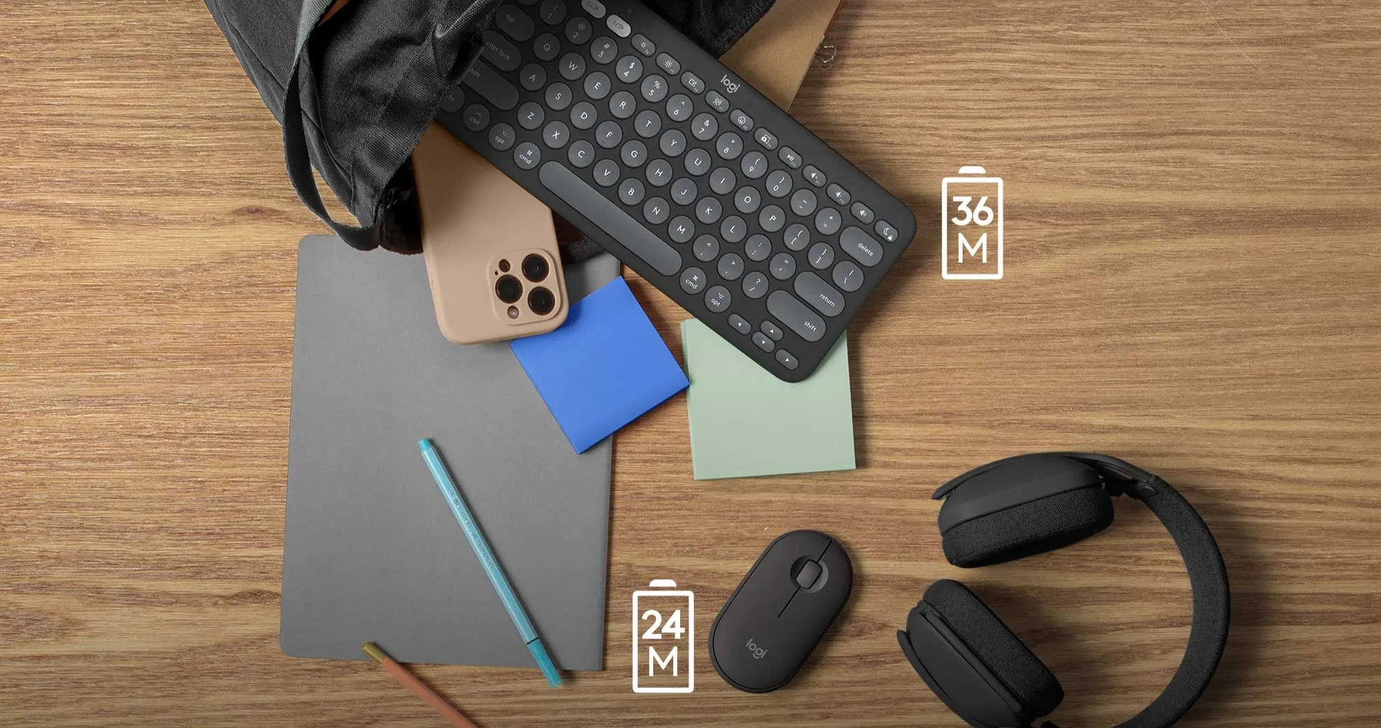 Комплект Logitech Pebble 2 Combo for Mac (Graphite) (UA)