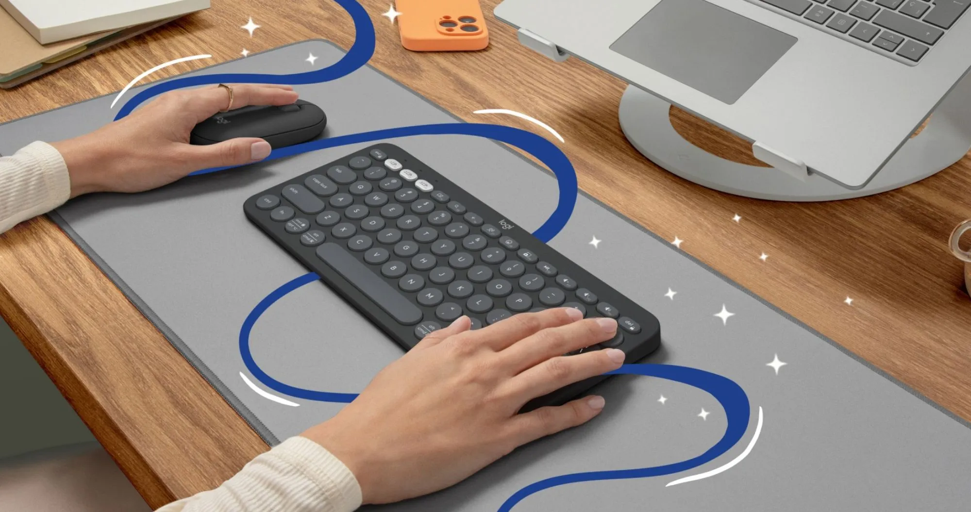 Комплект Logitech Pebble 2 Combo (Rose) (UA)