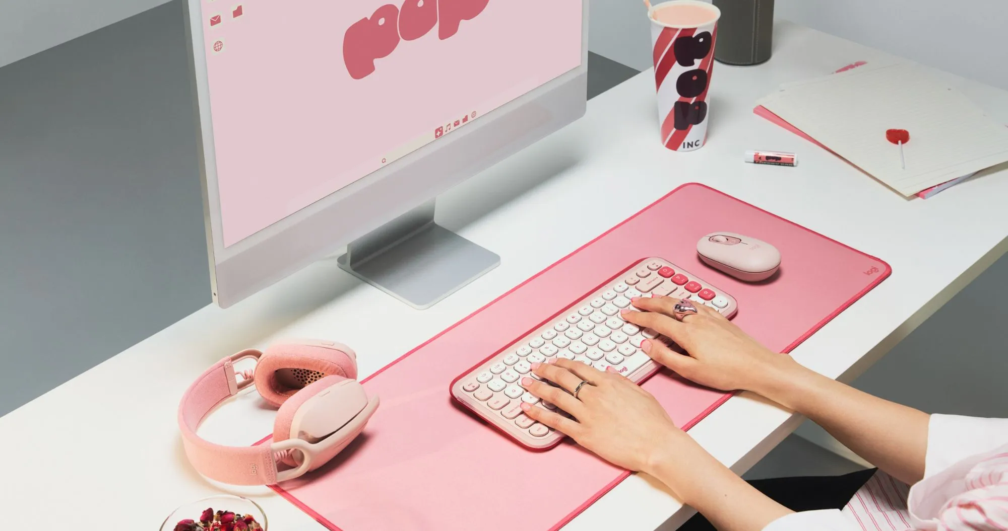 Комплект Logitech Pop Icon Combo (Off White) (UA)