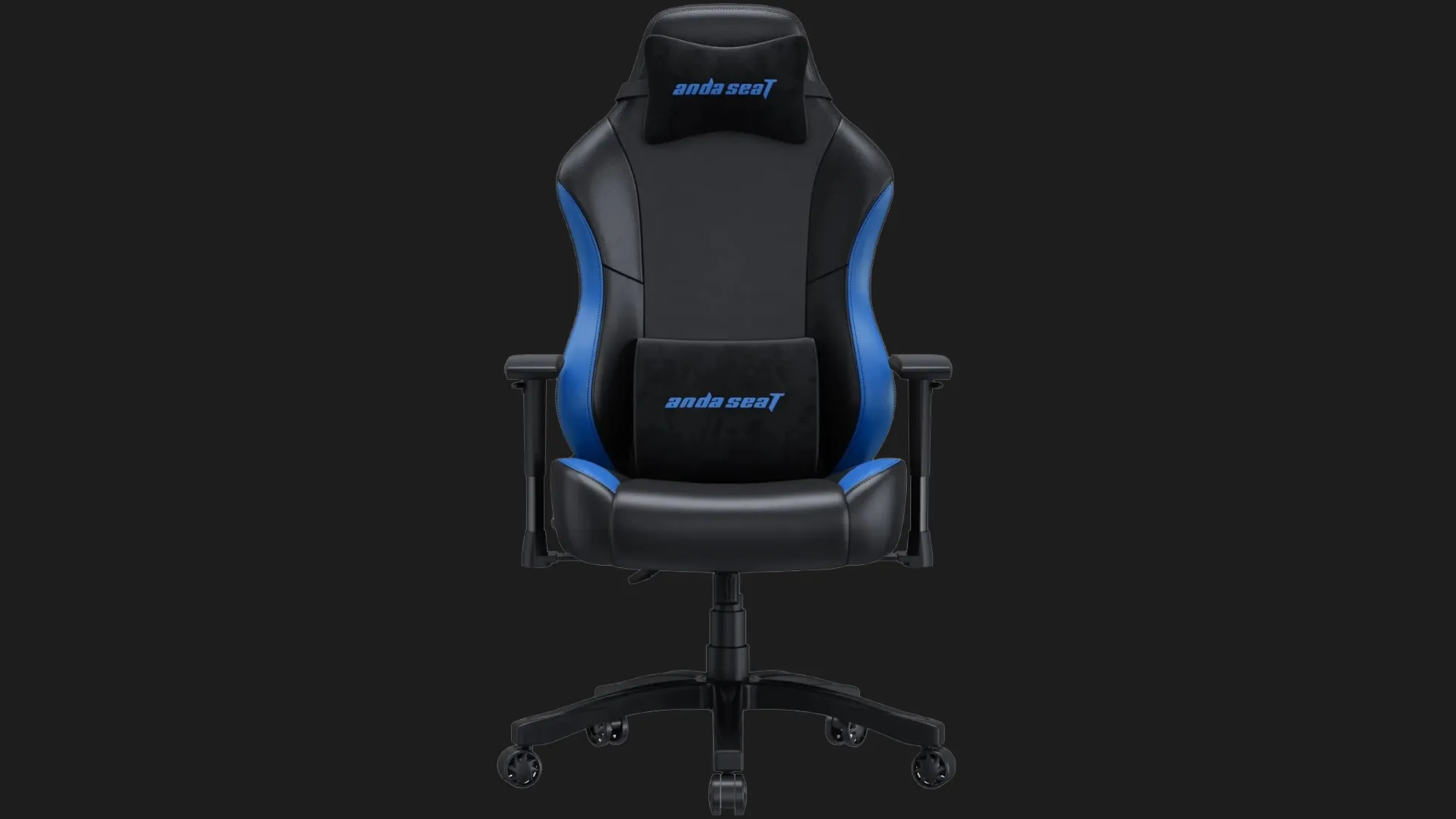 Крісло ігрове Anda Seat Luna Size L PVC (Black/Blue) (UA)