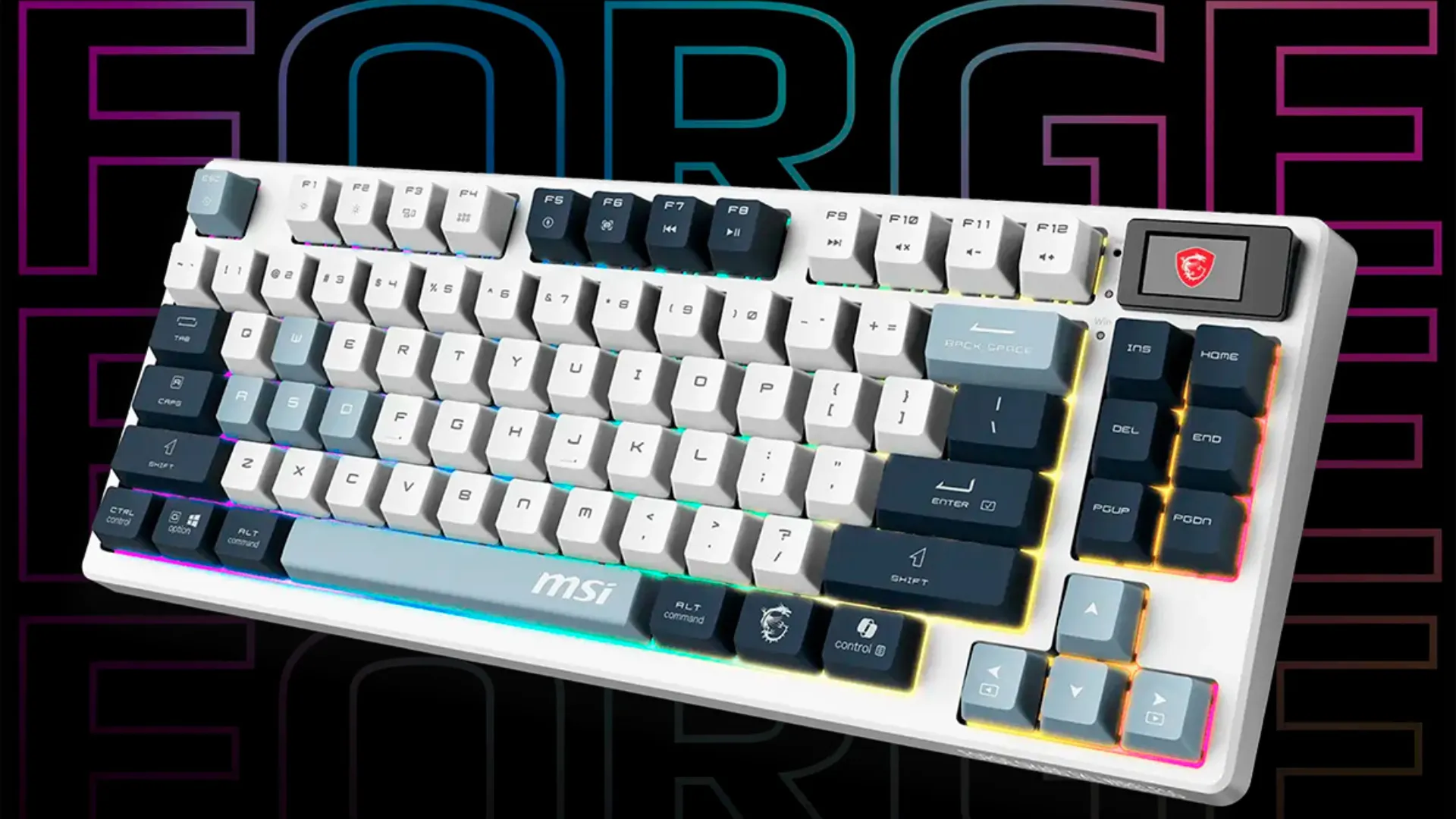 Клавіатура MSI FORGE GK600 TKL Wireless SKY (White) (UA)