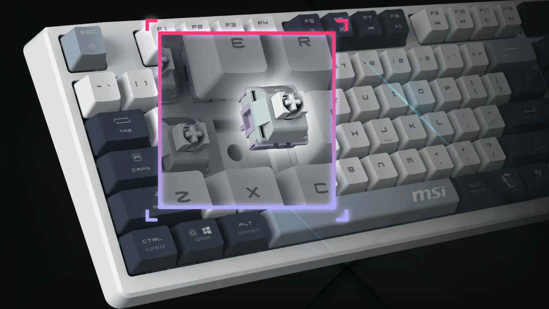 Клавіатура MSI FORGE GK600 TKL Wireless SKY (White) (UA)