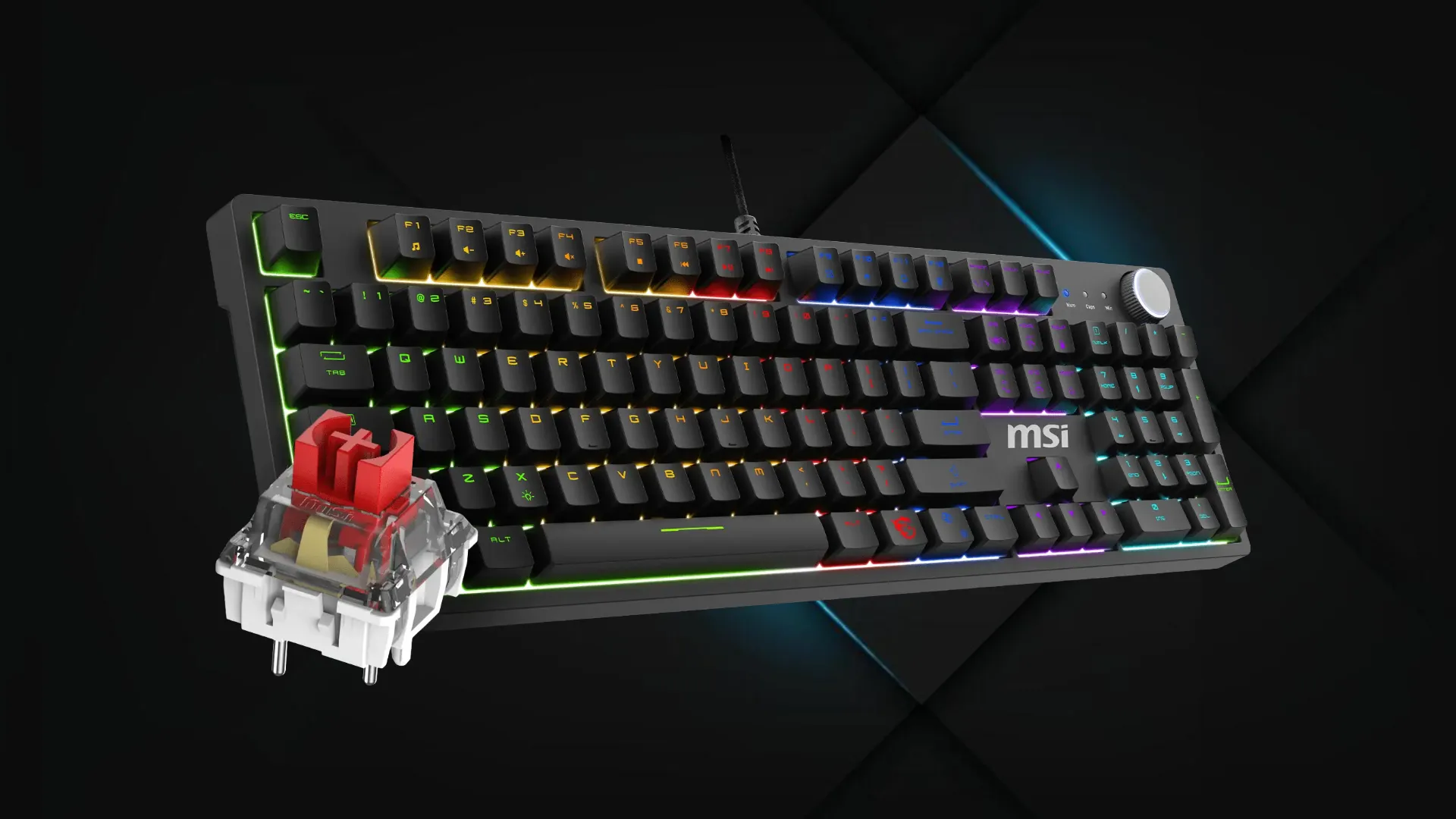 Клавіатура MSI Forge GK320 Red Switch USB (Black) (UA)
