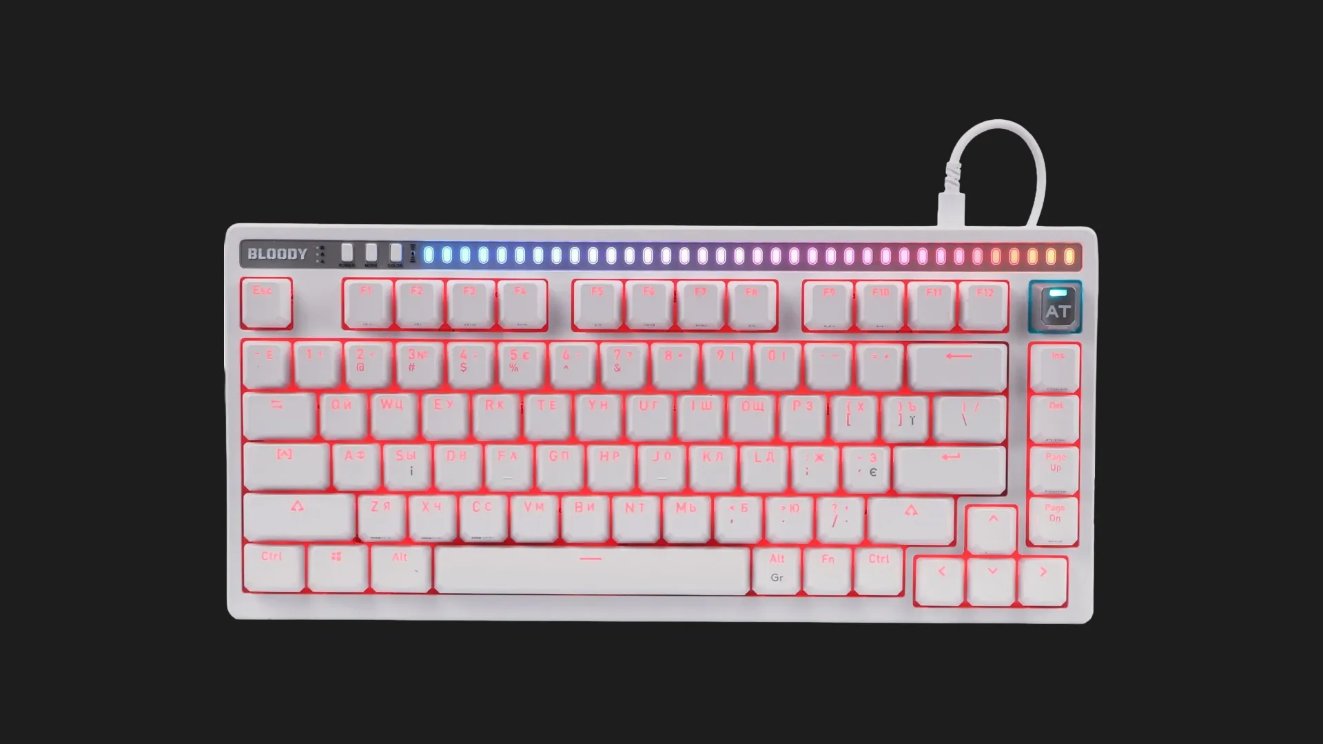 Клавиатура игровая Bloody AT75 (White) (UA)
