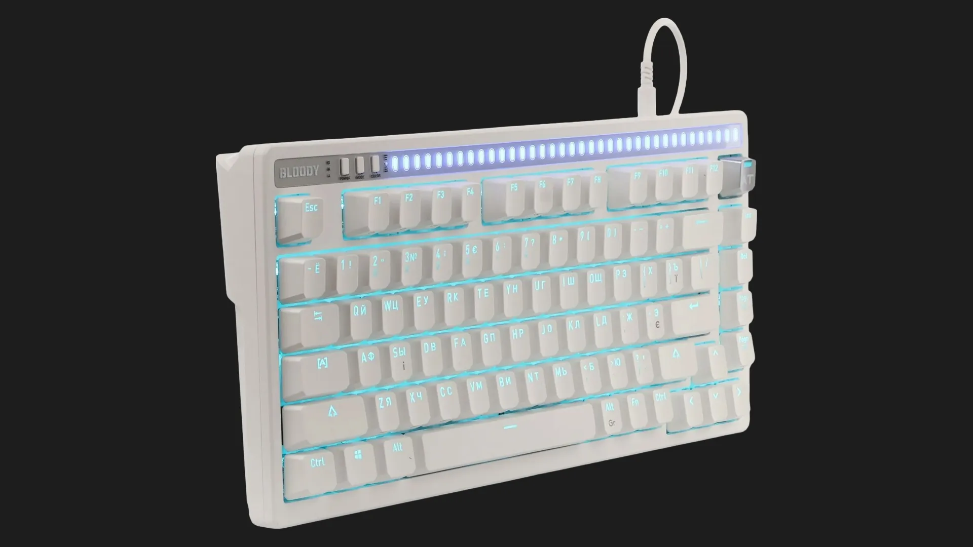 Клавиатура игровая Bloody AT75 (White) (UA)