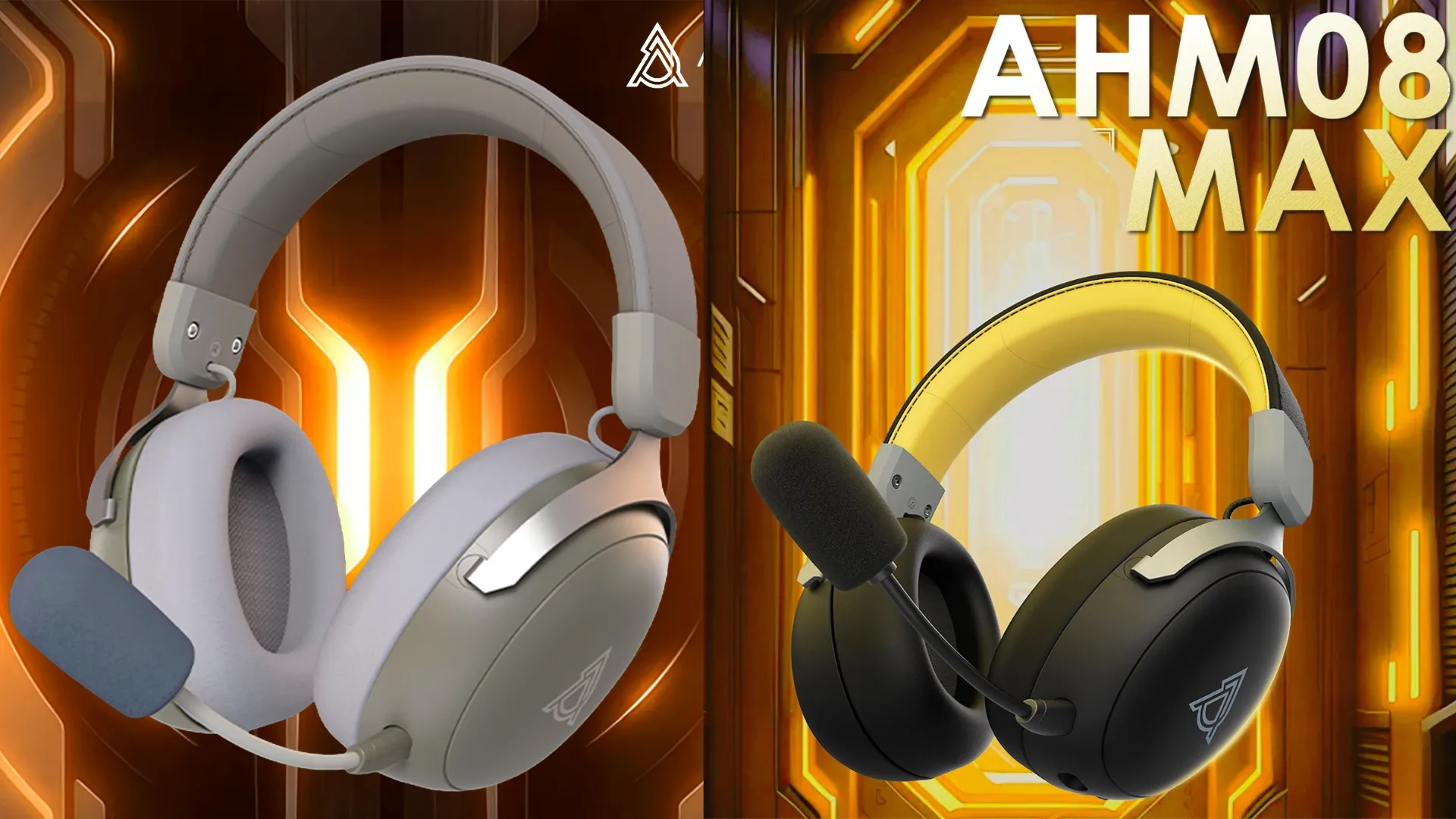 Гарнітура Ajazz AHM08 MAX (Black/Gray/Yellow) (UA)