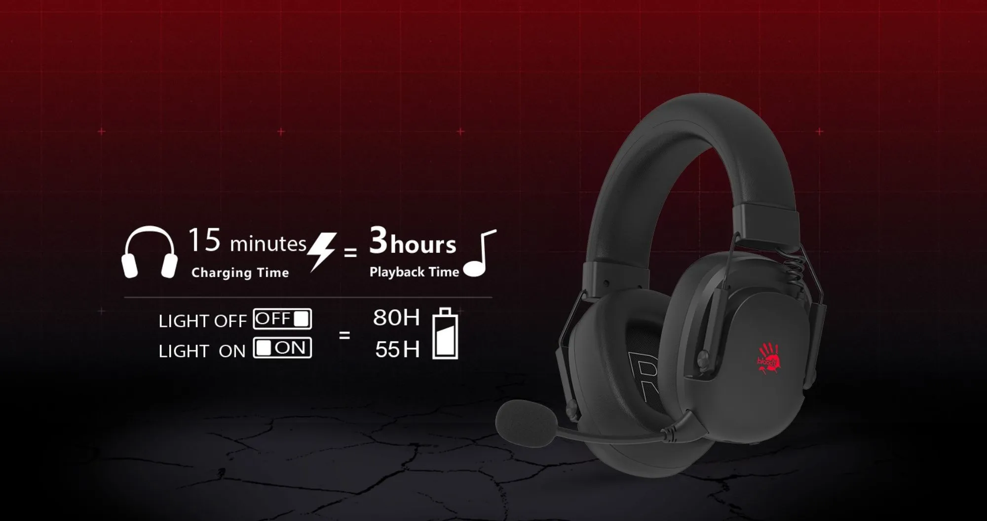 Ігрова гарнітура Bloody GR585 (Black) (UA)