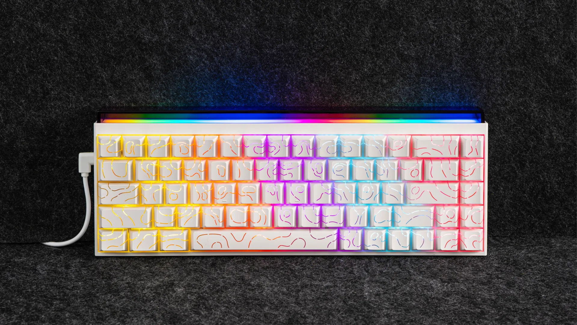 Клавіатура Ajazz NK68 Red switches Side Contour (White) (UA)