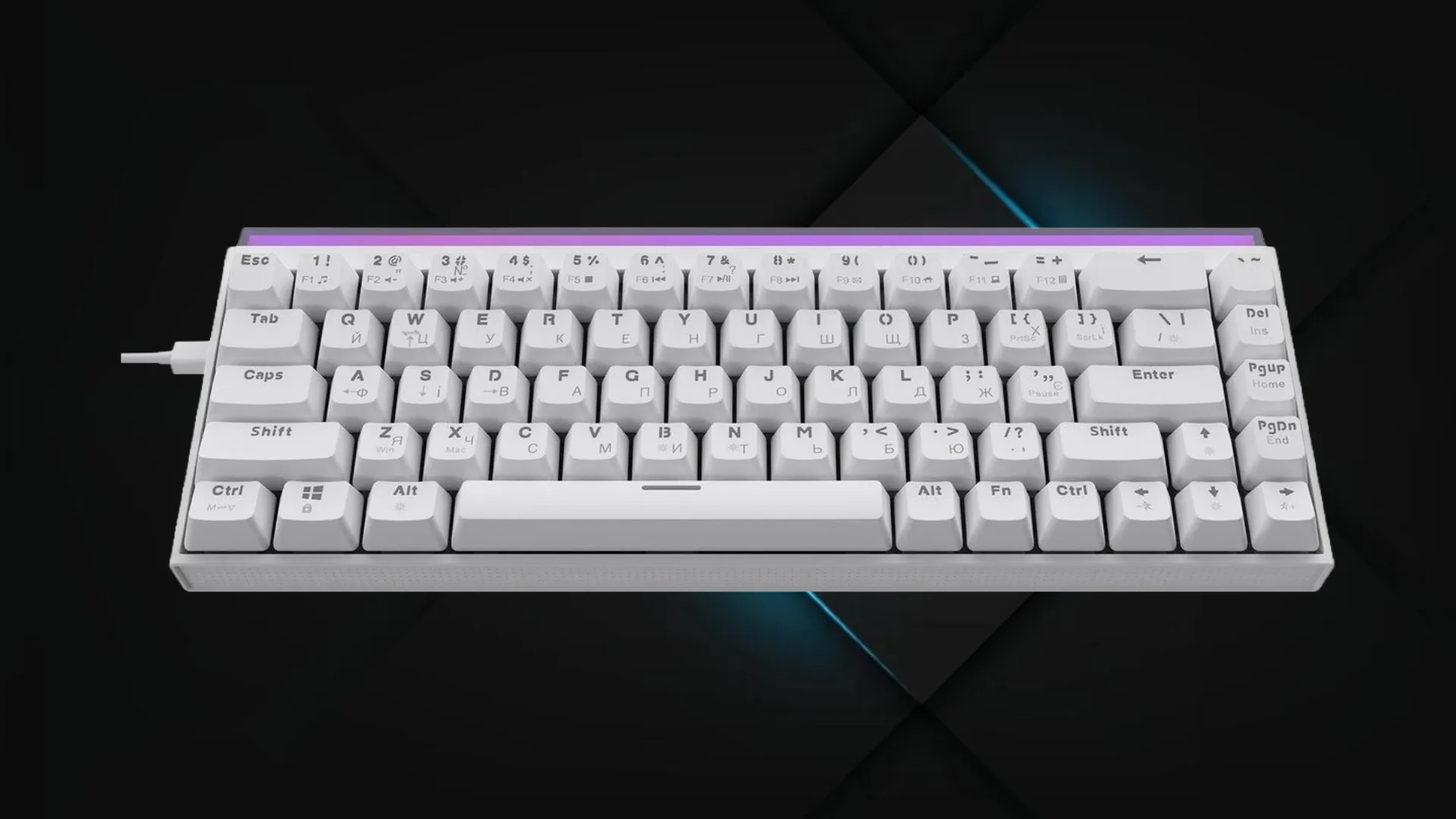 Клавіатура Ajazz NK68 Red switches (White) (UA)