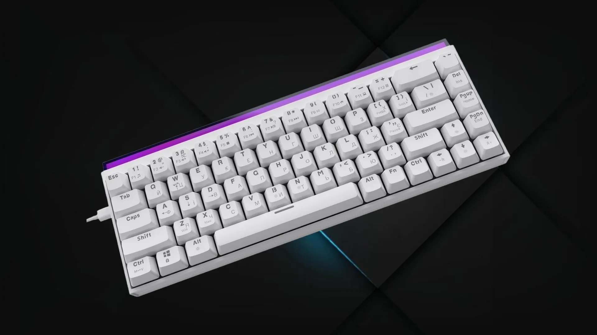 Клавіатура Ajazz NK68 Red switches (White) (UA)