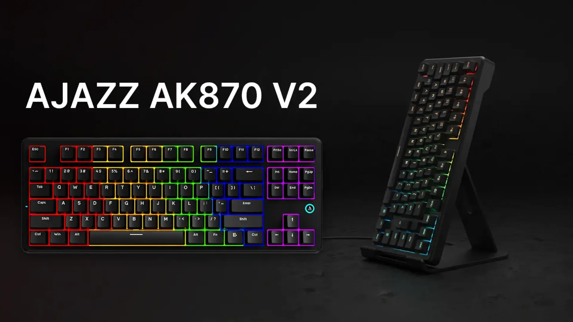 Клавиатура Ajazz AK870 V2 Retro (Black) (UA)