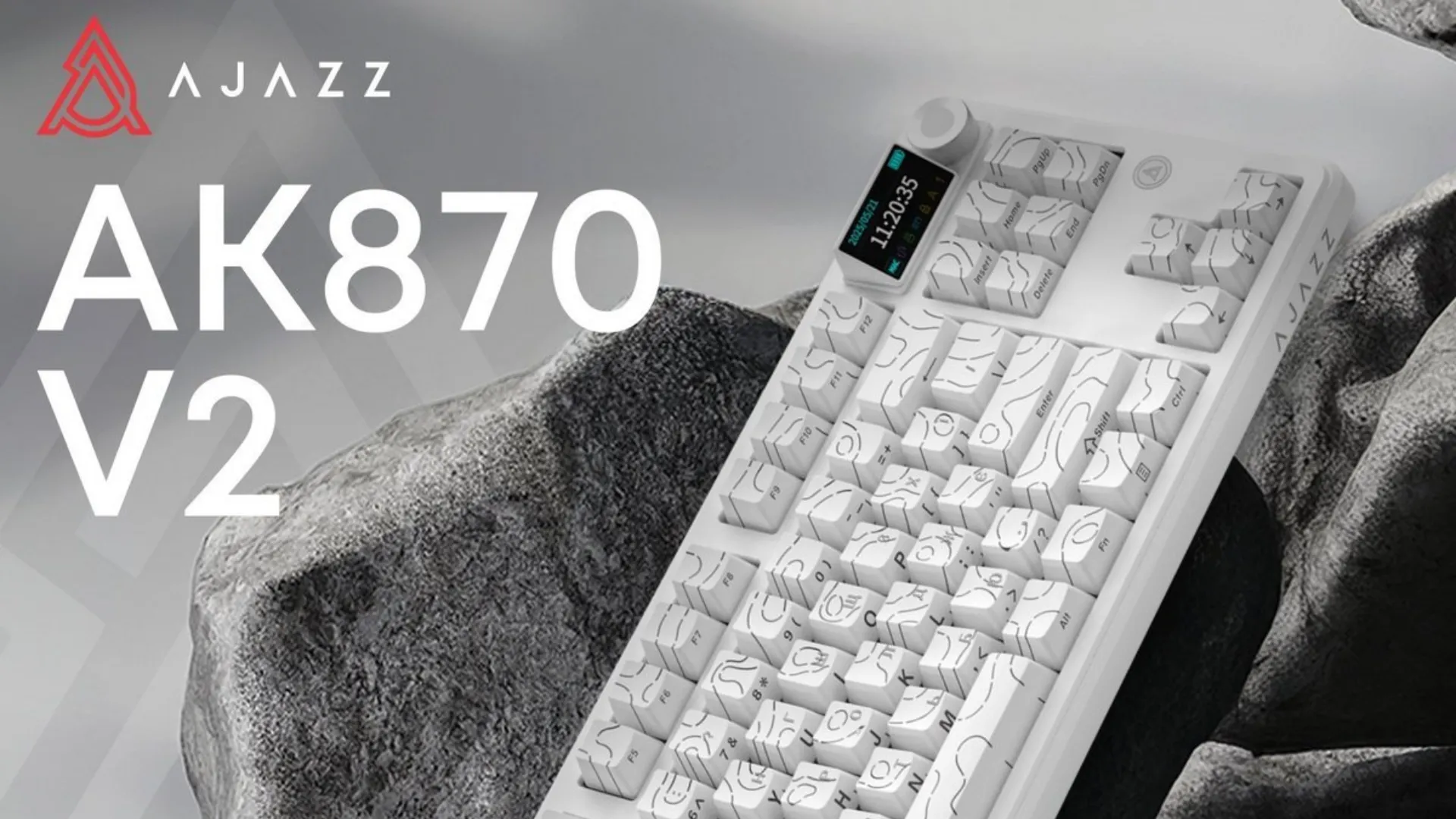 Клавиатура Ajazz AK870 V2 Side Contour (White) (UA)