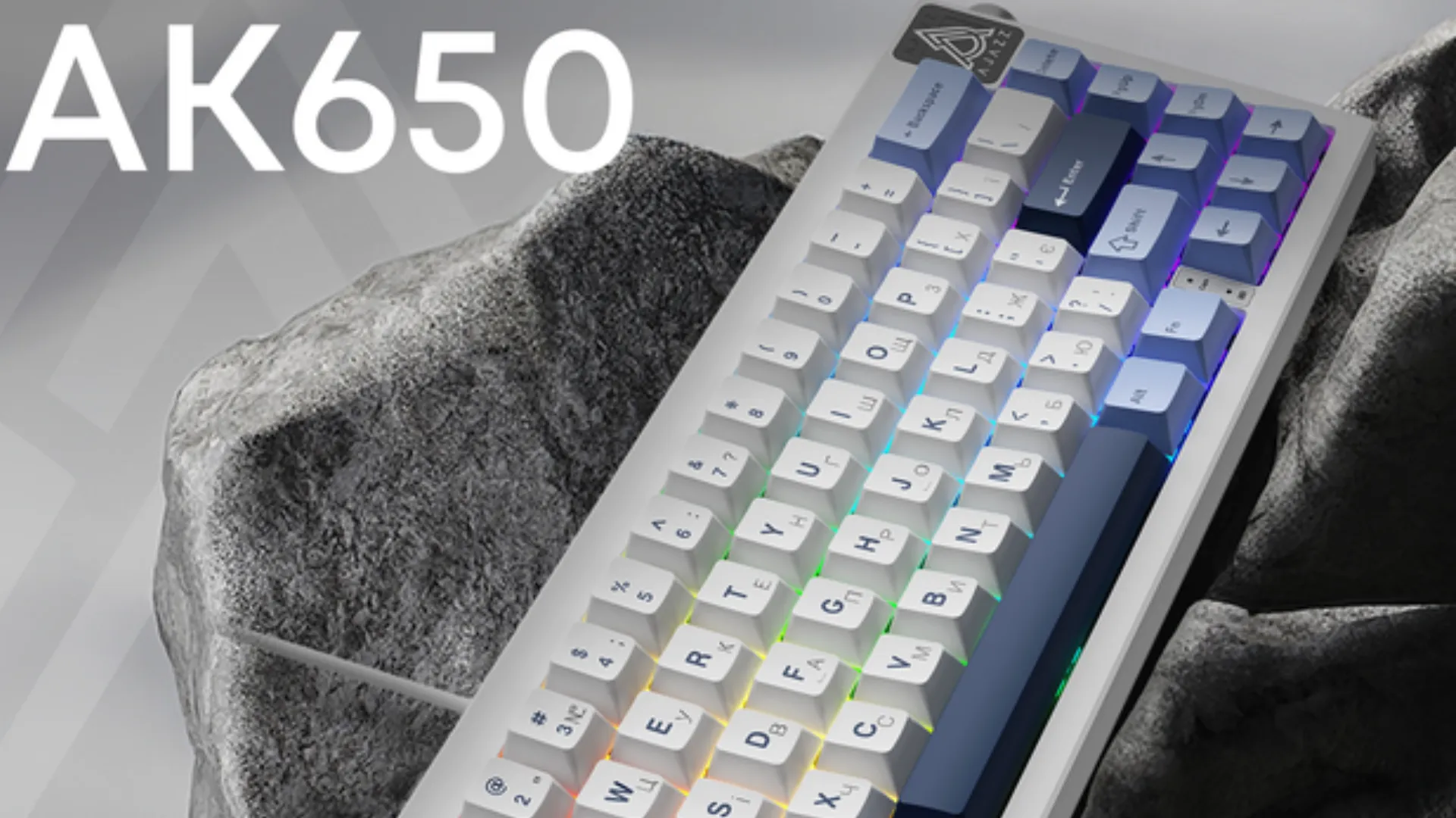 Клавіатура Ajazz AK650 Sea Salt switches (Blue/White/Blue) (UA)