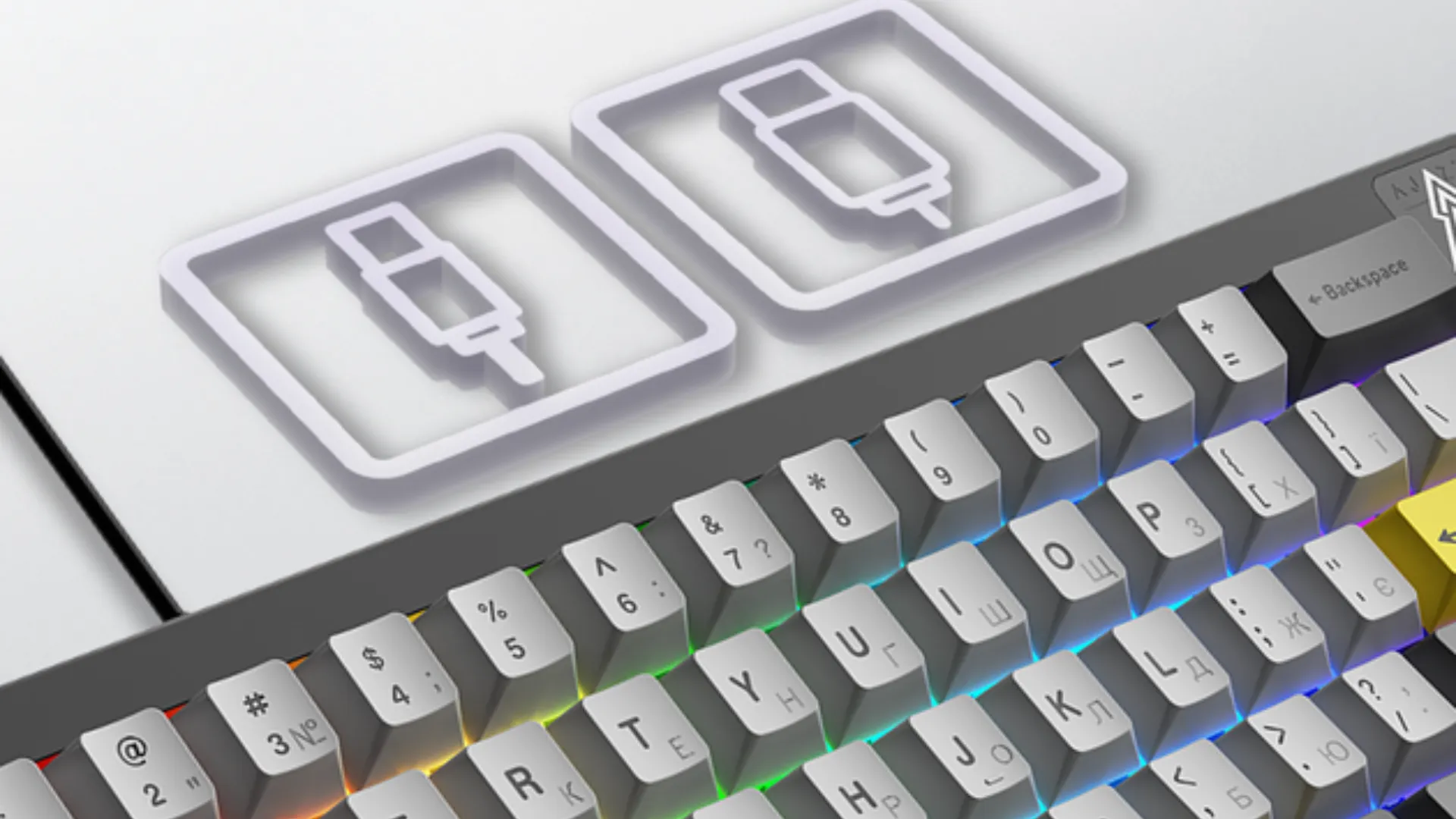 Клавіатура Ajazz AK650 Moon Yellow switches (Gray/White/Yellow) (UA)