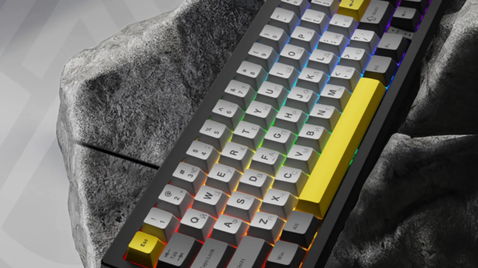 Клавіатура Ajazz AK650 Moon Yellow switches (Gray/White/Yellow) (UA)