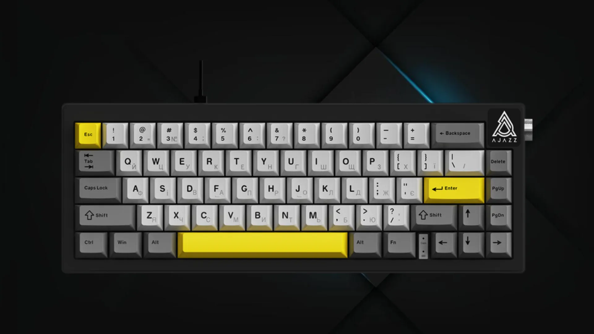 Клавіатура Ajazz AK650 Moon Yellow switches (Gray/White/Yellow) (UA)