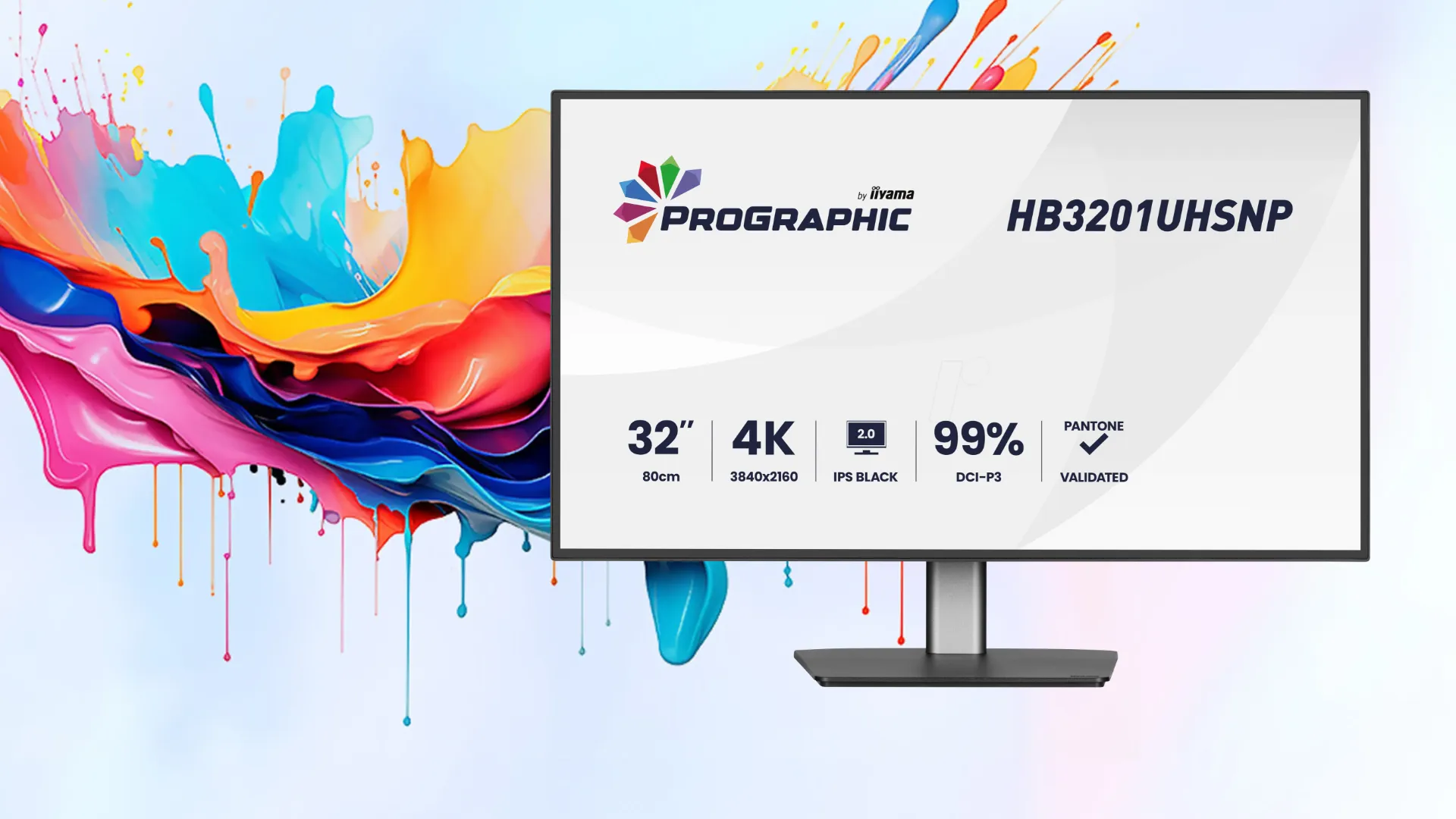 Монітор iiyama 31.5" IPS 60Hz HB3201UHSNP-B1 (UA)