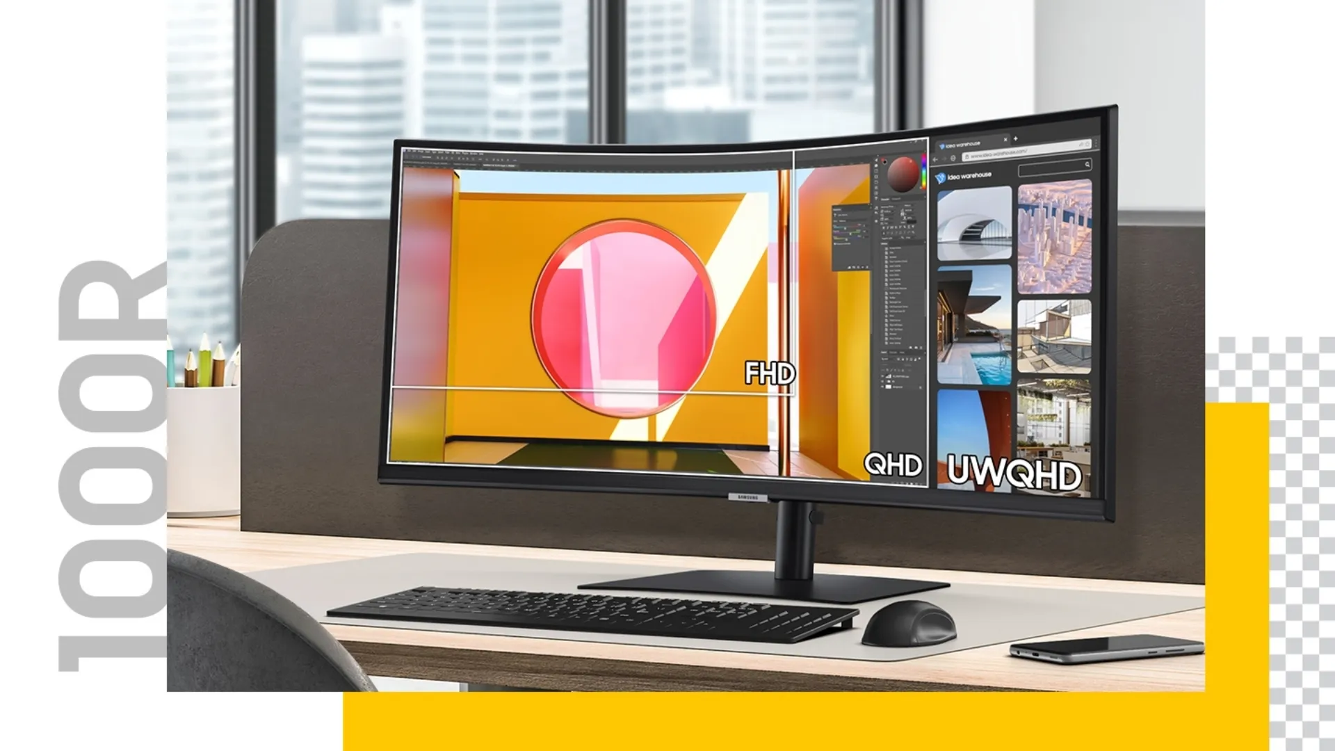 Монитор Samsung 34" LS34C650UAIXUA (UA)