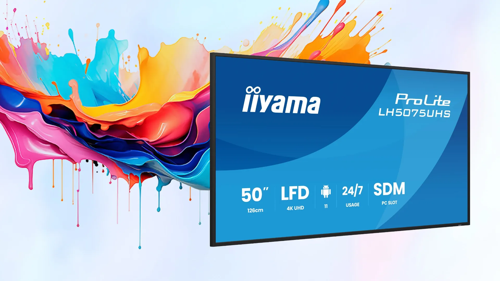 Монитор iiyama 49.5" VA 60Hz LH5075UHS-B2AG (UA)
