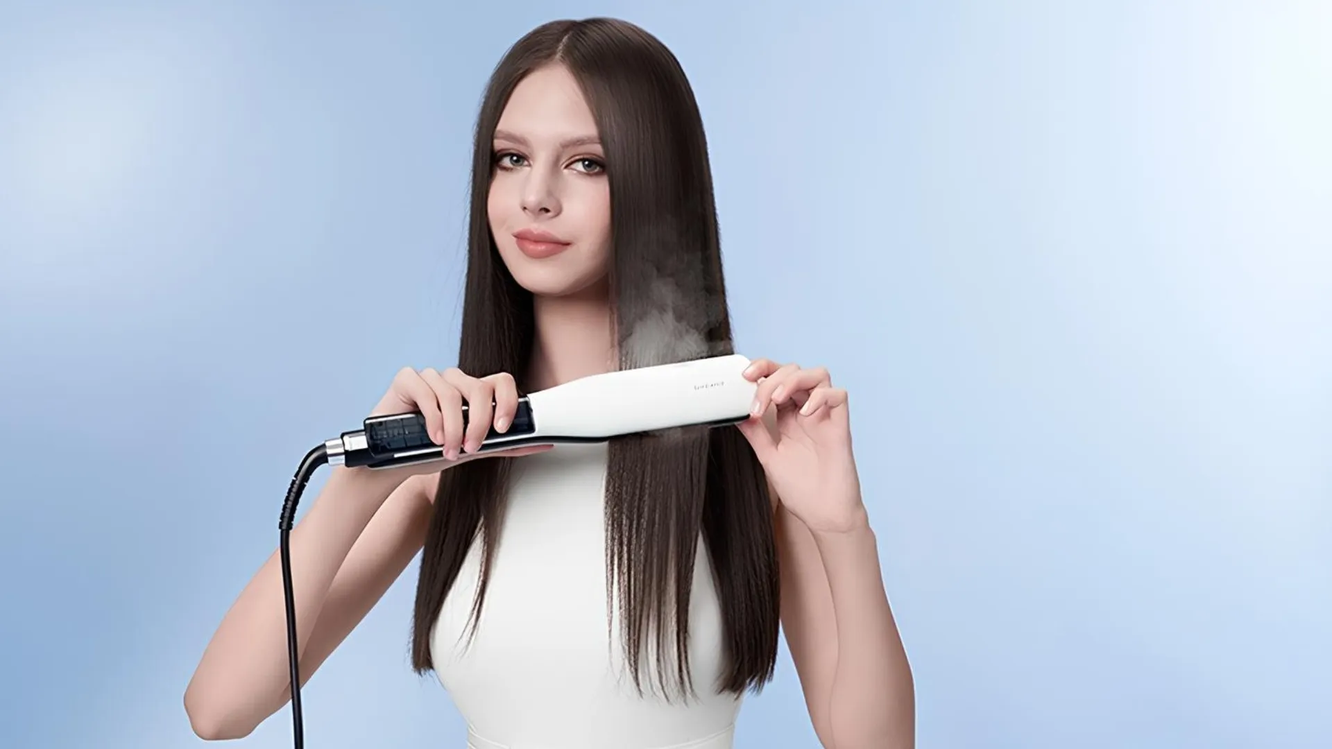 Випрямляч паровий Dreame AuraSteam Straight (White)