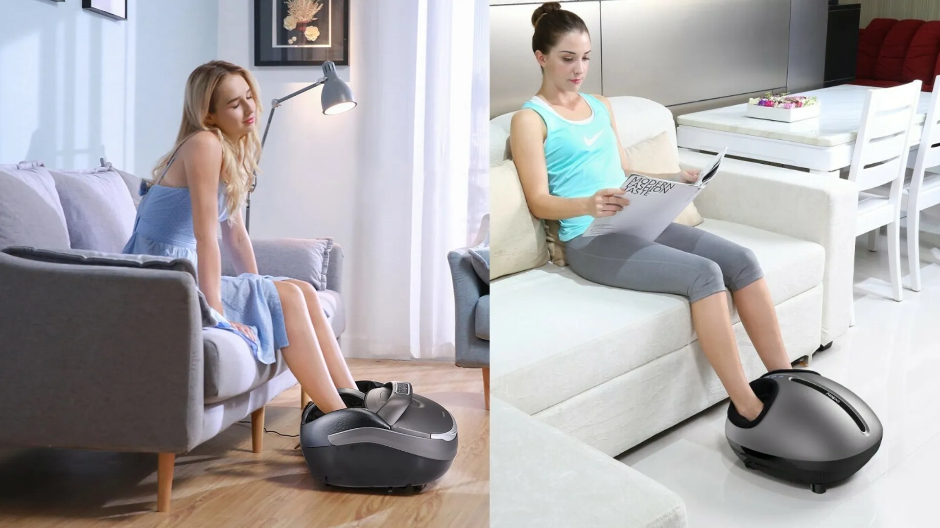 Массажер для ног Naipo с подогревом и массажем Шиатцу (Black)