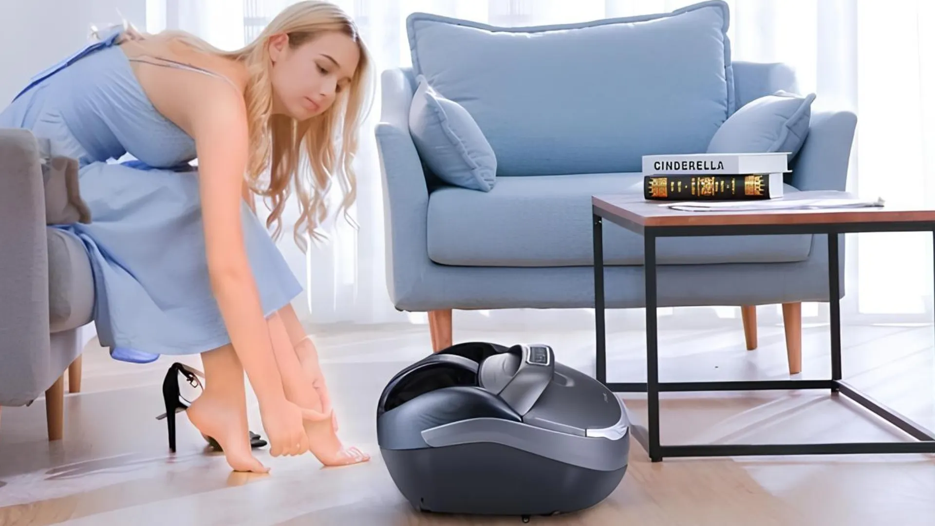 Массажер для ног Naipo с подогревом и массажем Шиатцу (Black)