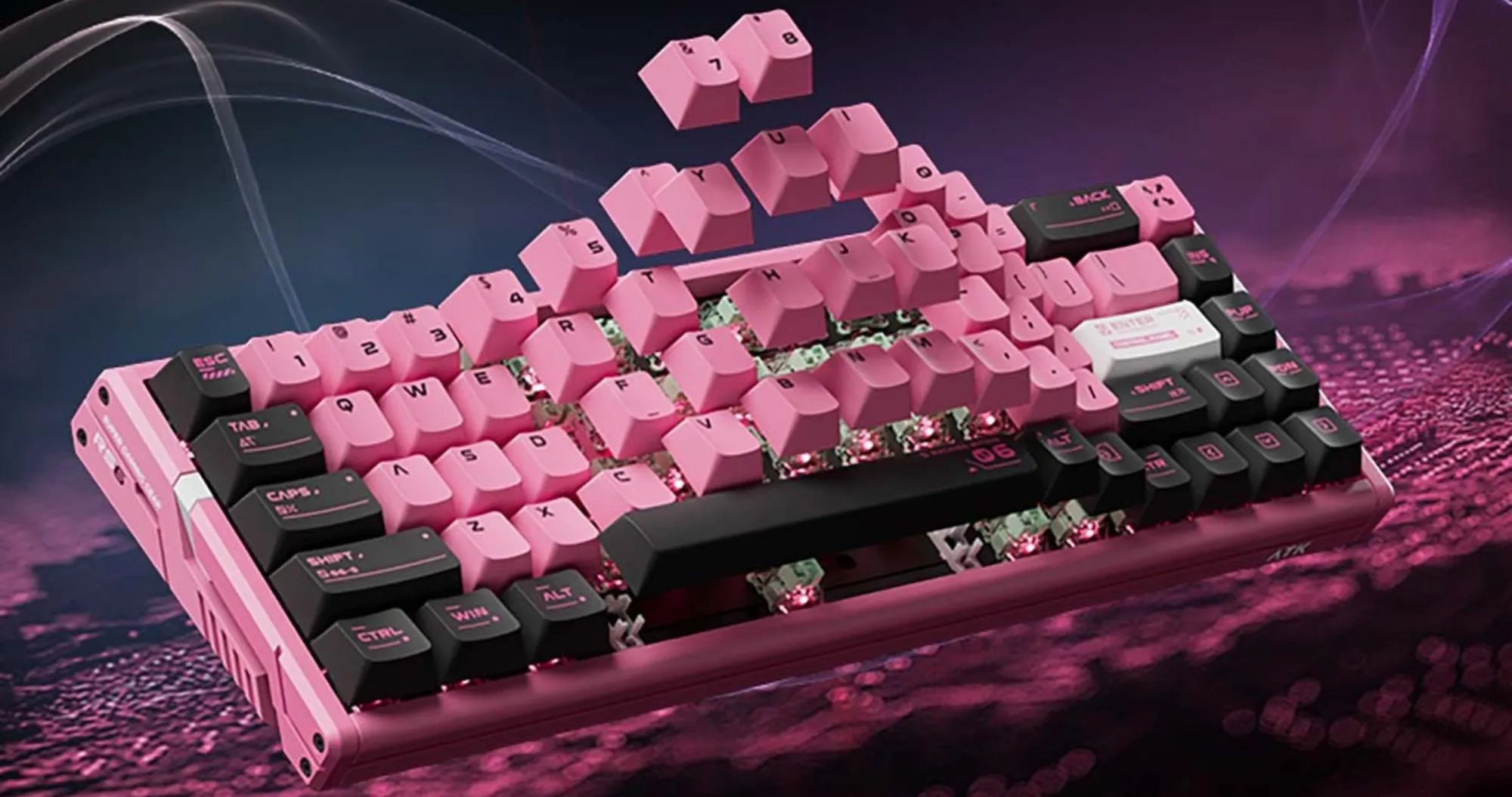 Игровая клавиатура ATK RS6 Ultra Aluminum Hall Effect ENG (White Shadow) Warrior (UA)