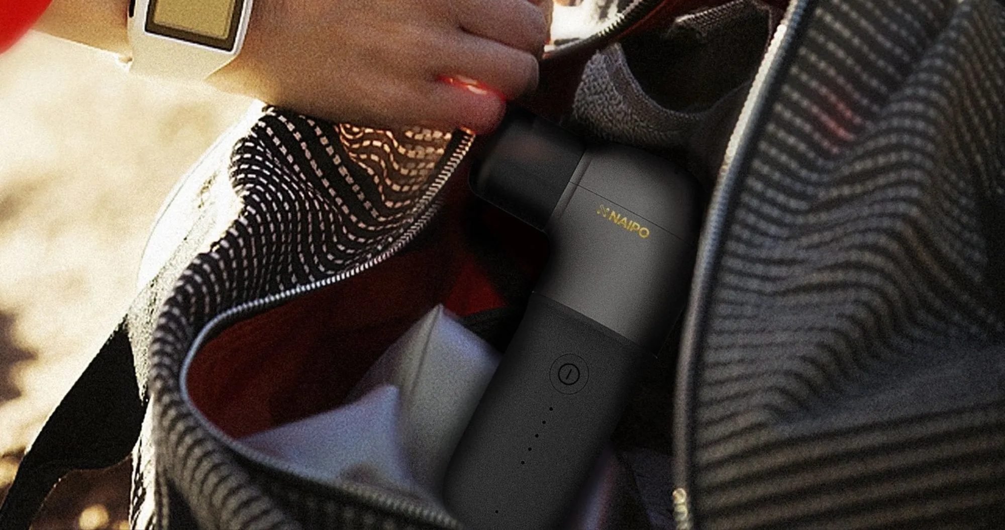 Перкуссионный массажер Naipo (Black) (MGPC-002)