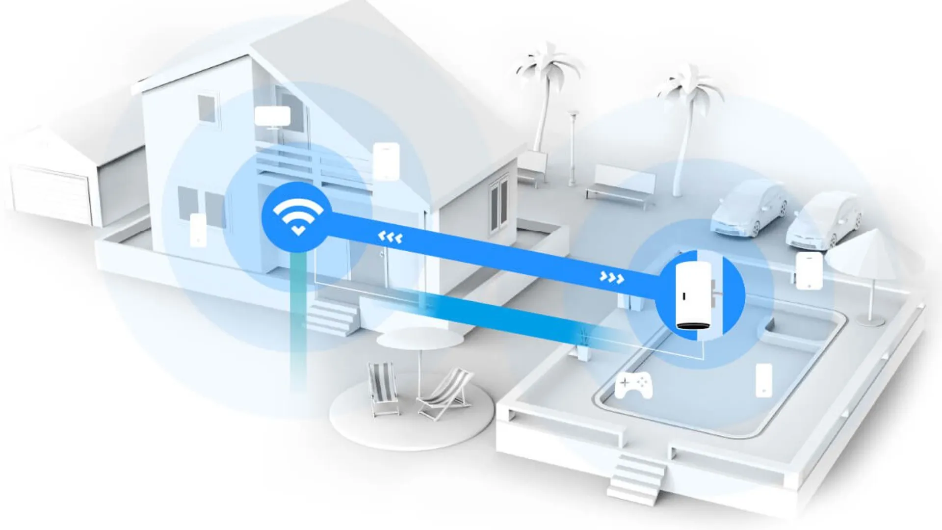 Wi-Fi Mesh система TP-LINK Deco X50 AX3000, 2xGE LANWAN, 1мод, внешняя (White)